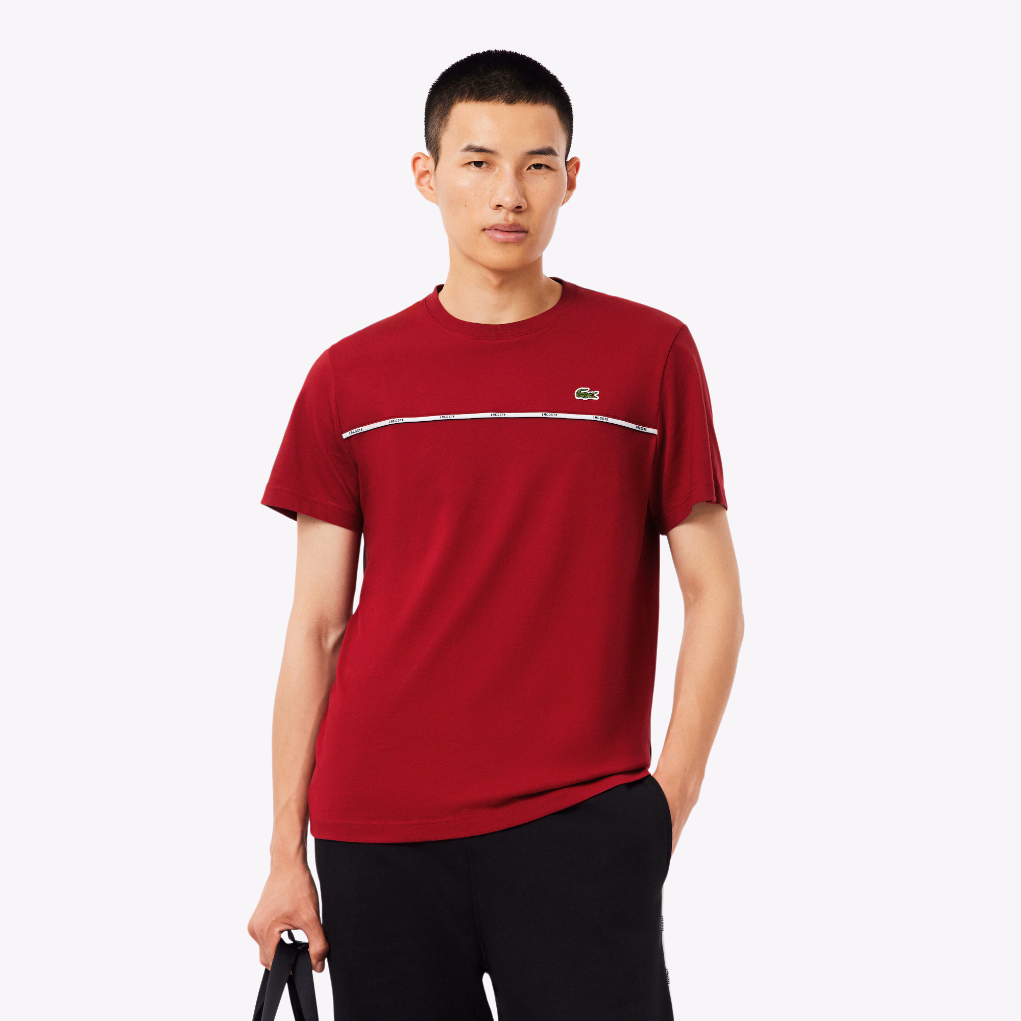 Men's Logo Trim Cotton Jersey T-Shirt