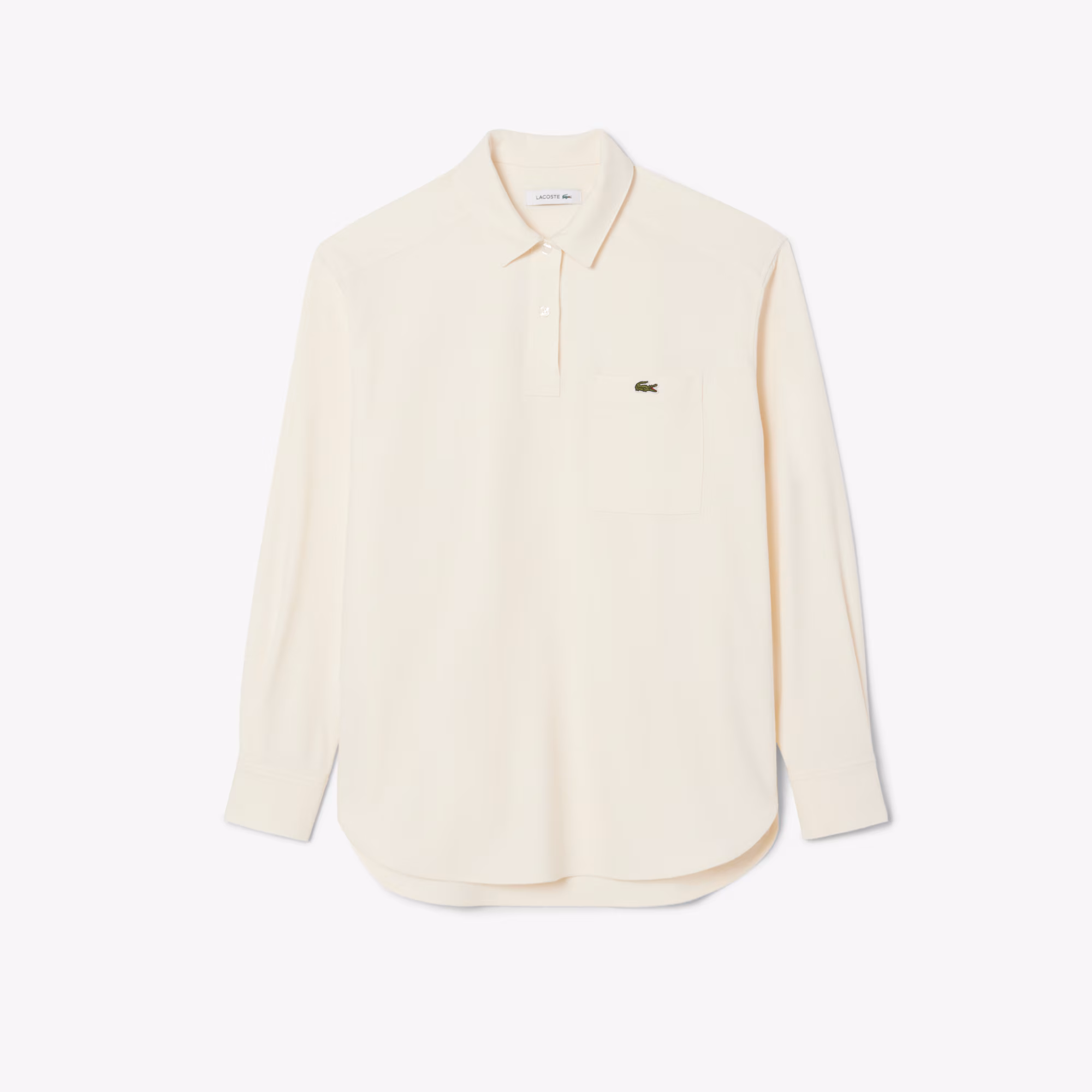 Women's Oversized Polo Style Flannel Shirt