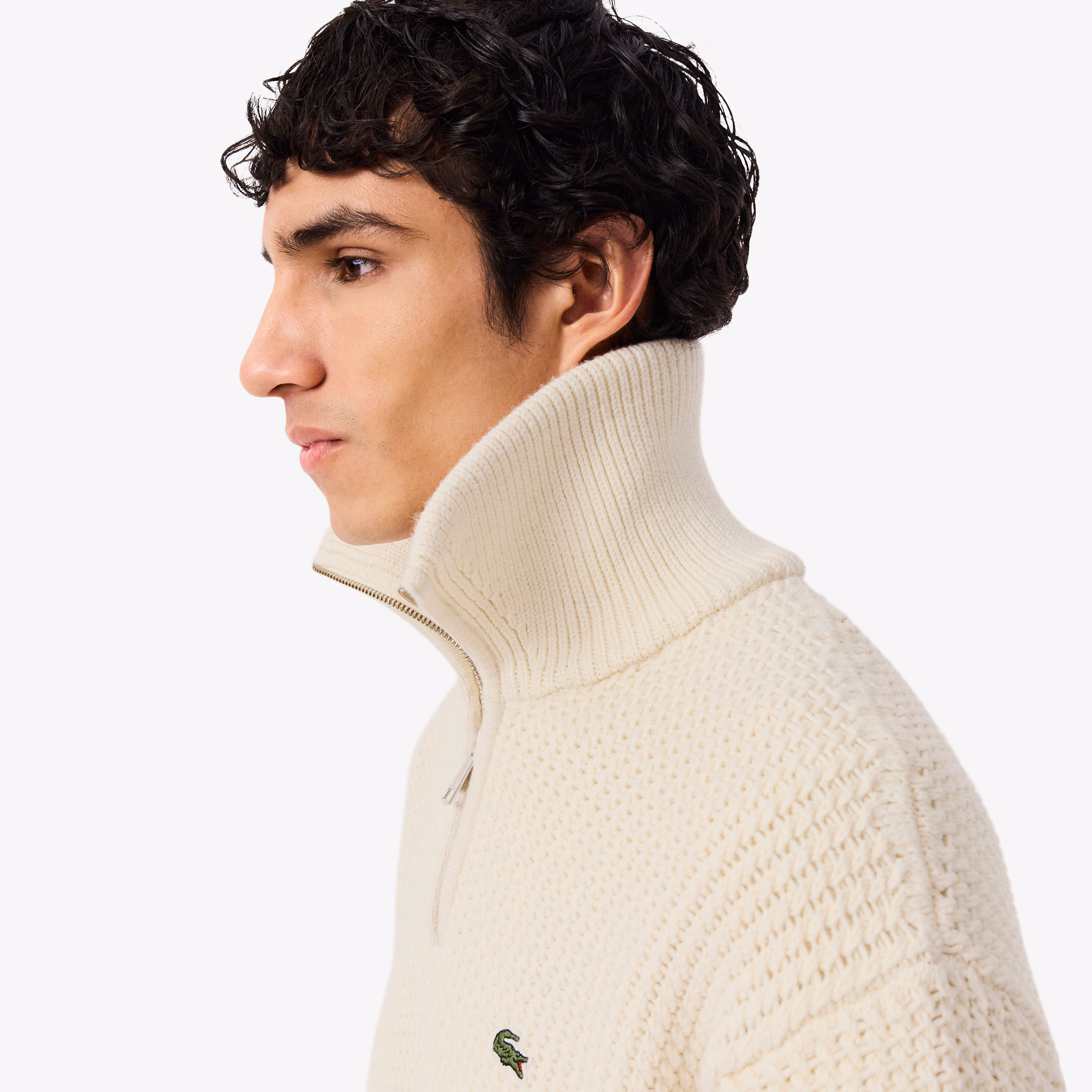 Men's Half-Zip Heavy Wool Sweater