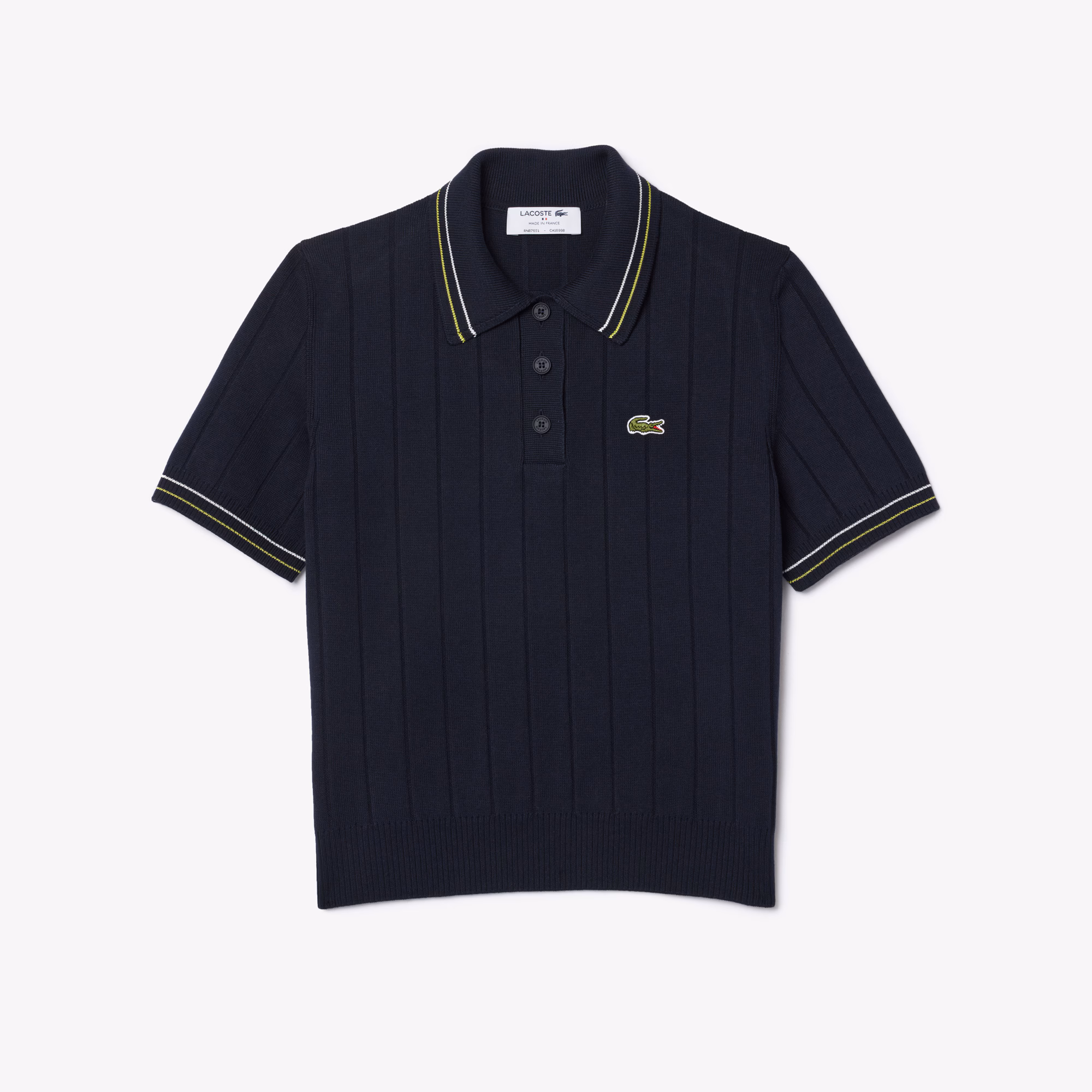 Women's Made In France Ribbed Cotton Polo