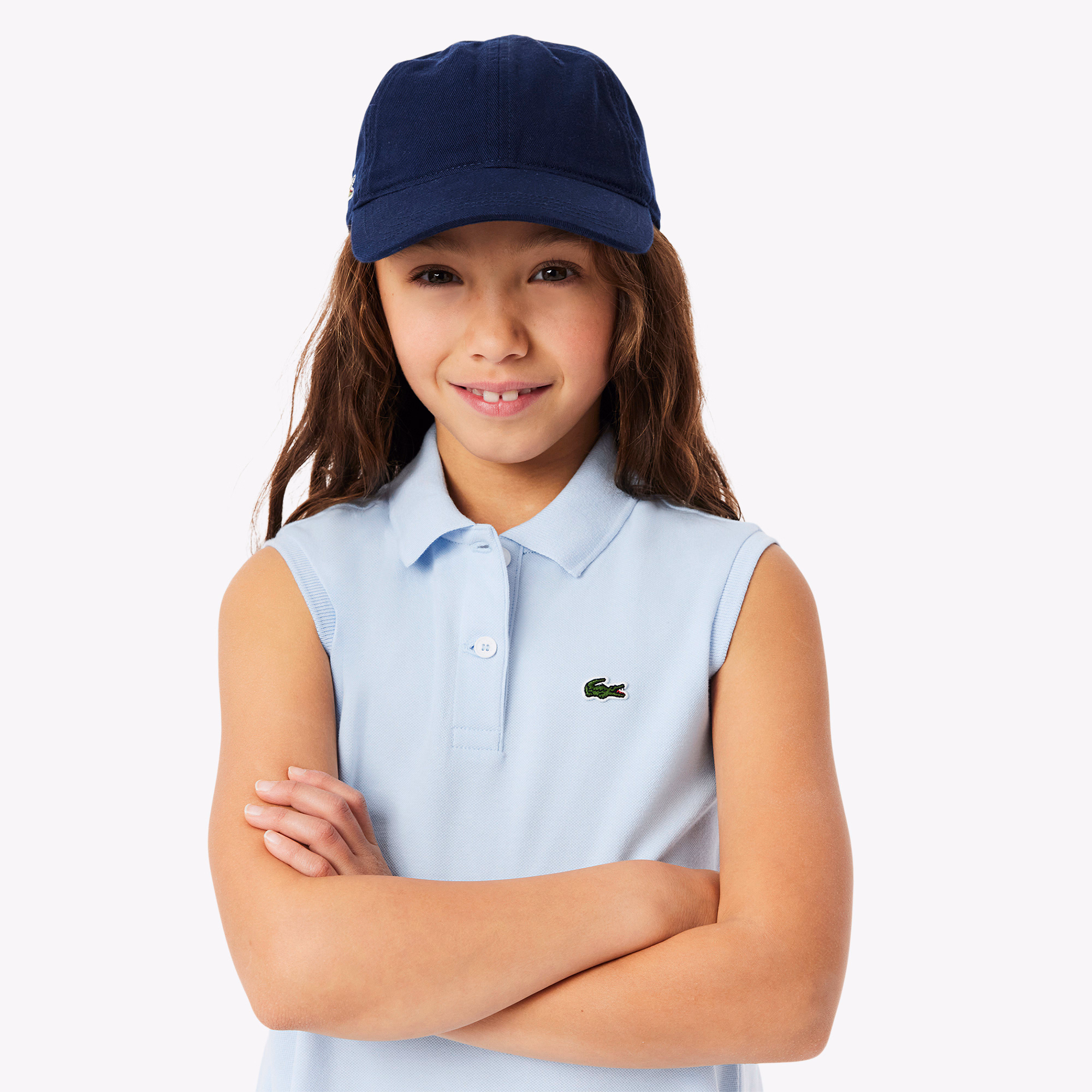 Kids' Sleeveless Stretch Piqué Polo Dress