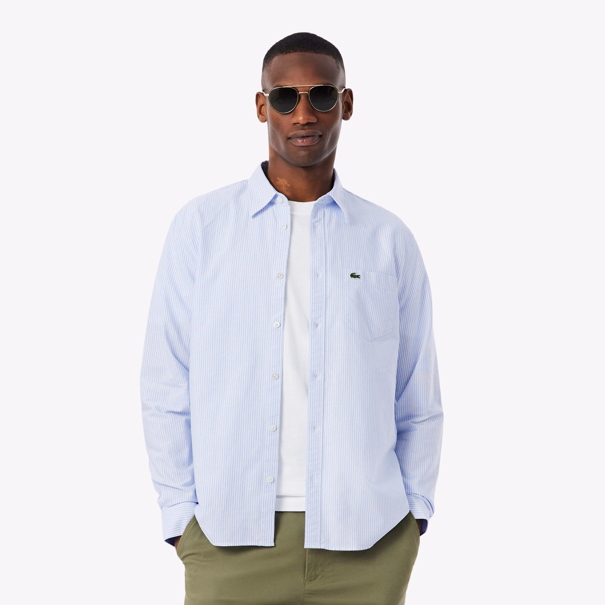 Men's Regular Fit Striped Oxford Shirt