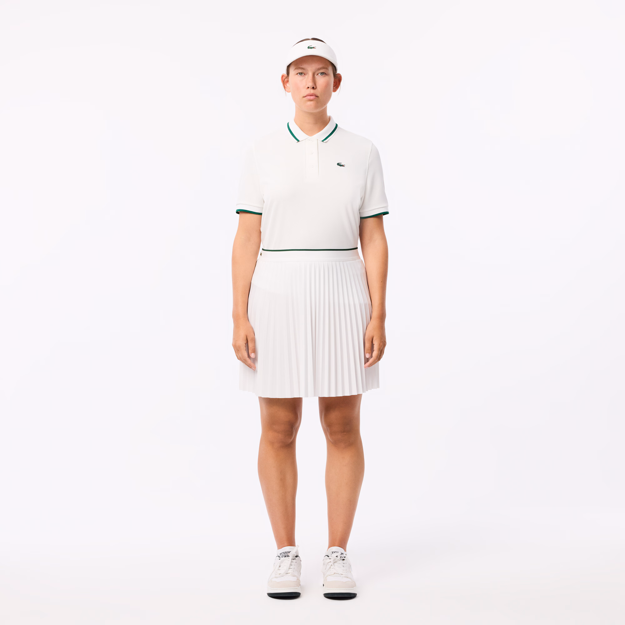 Women's UV Protect Stripe Collar Tennis Polo
