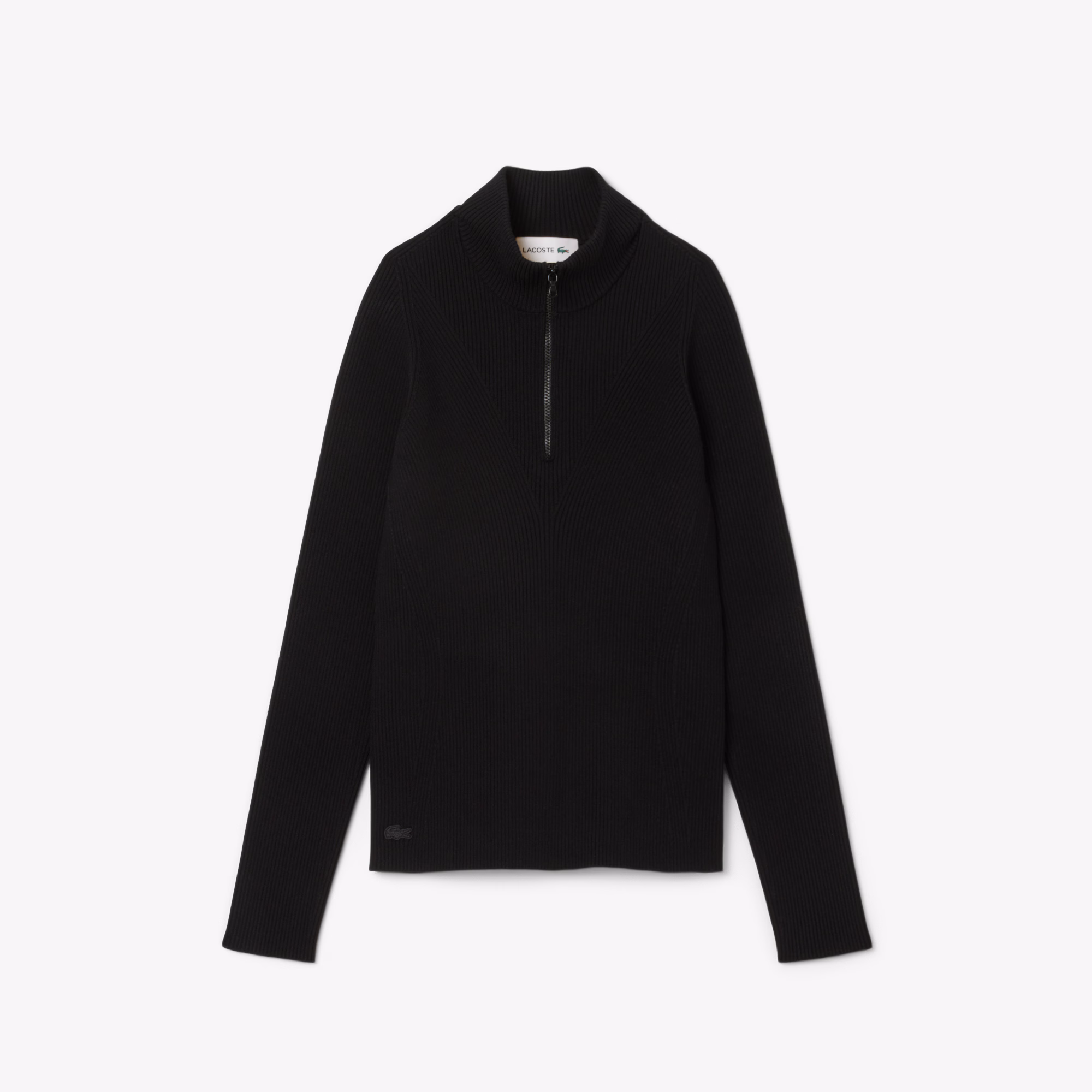 Women's High-Neck 3D Ribbed Knit Sweater