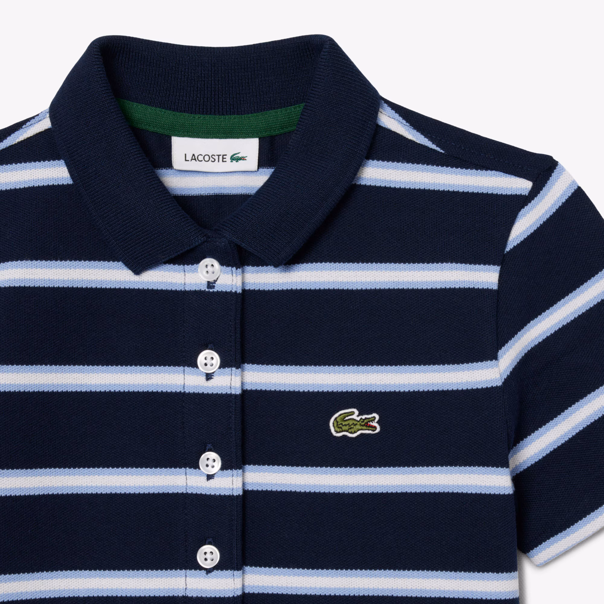 Girls' Striped Petit Piqué Polo