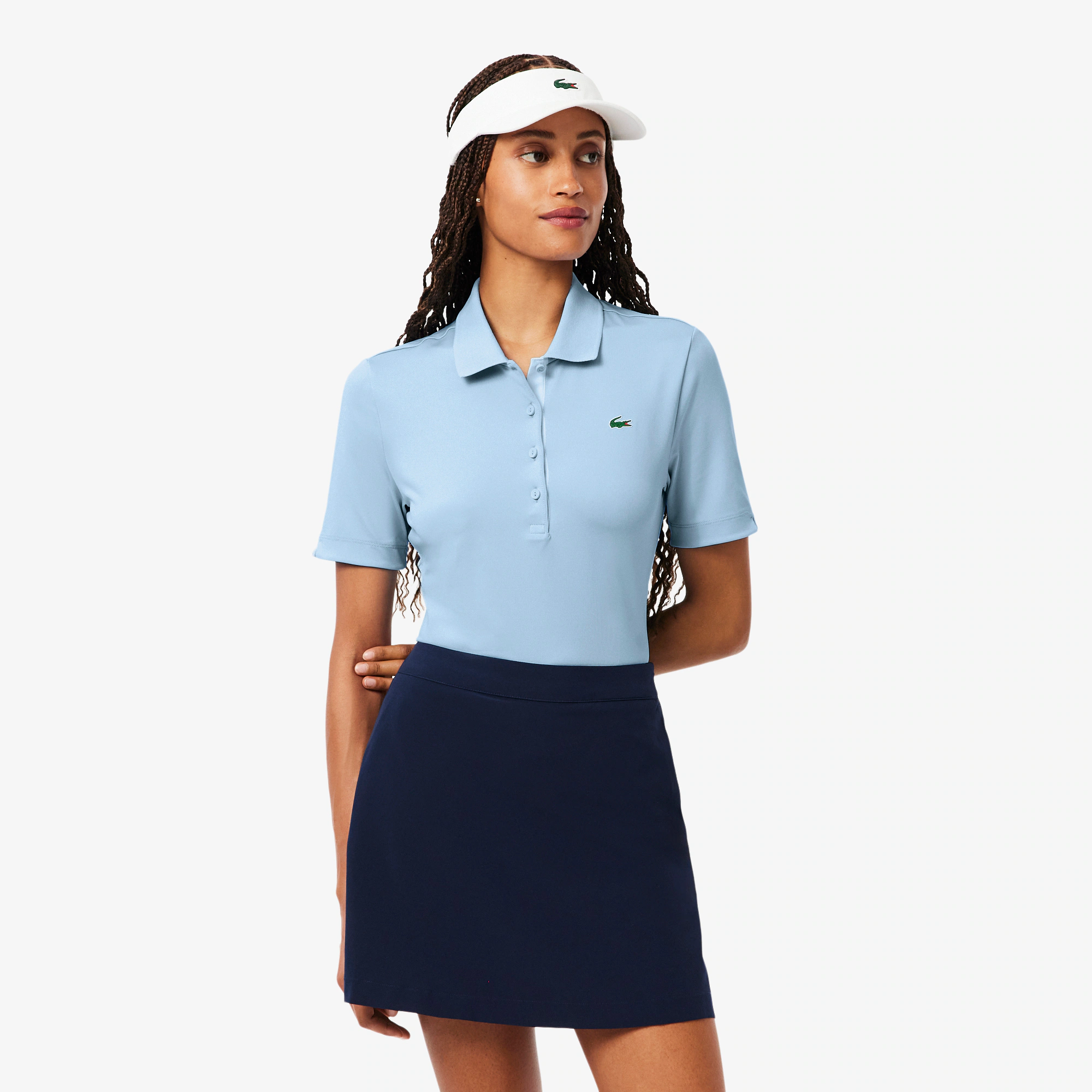 Women's Slim Fit UV Protect Stretch Golf Polo