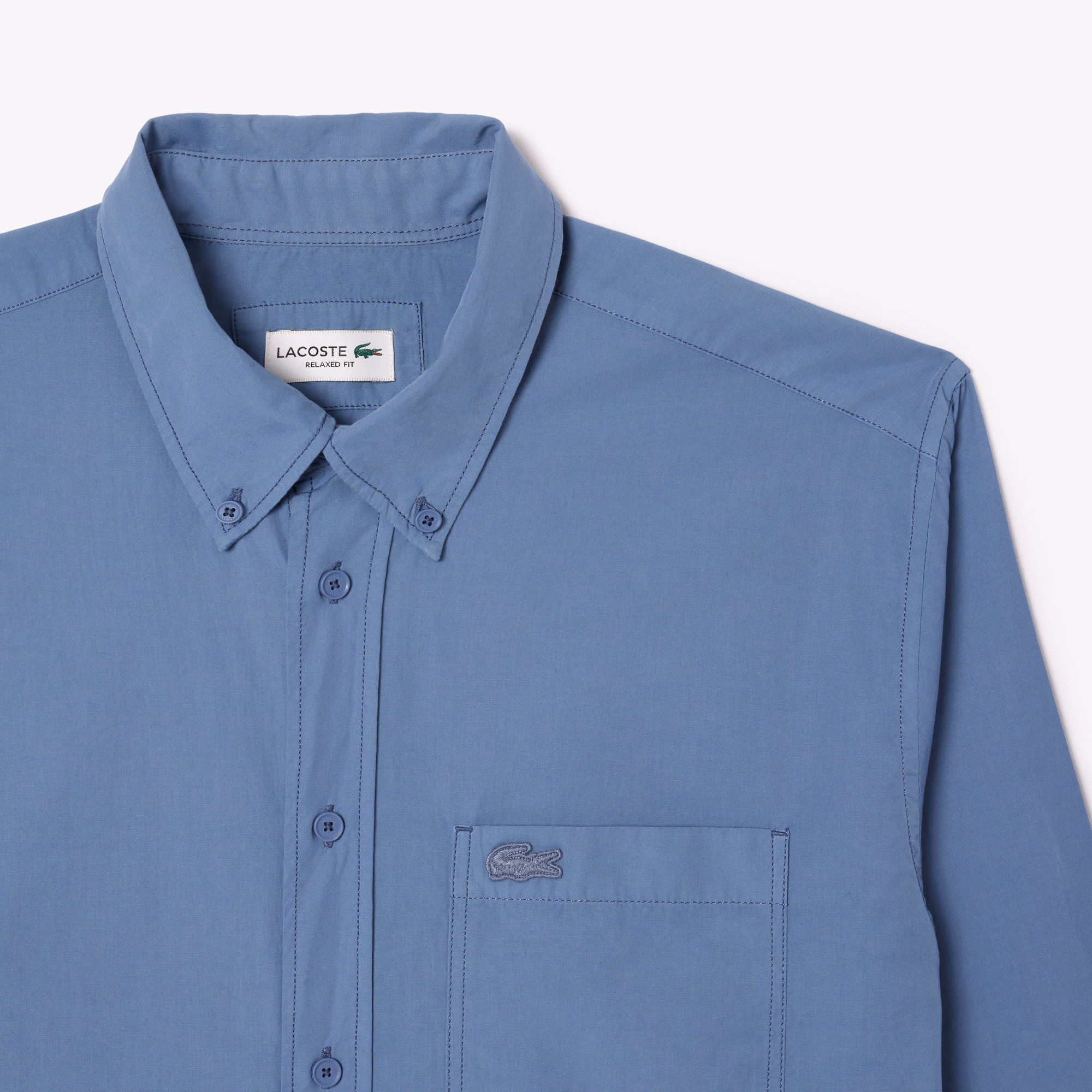 Men's Relaxed Fit Washed Effect Poplin Shirt