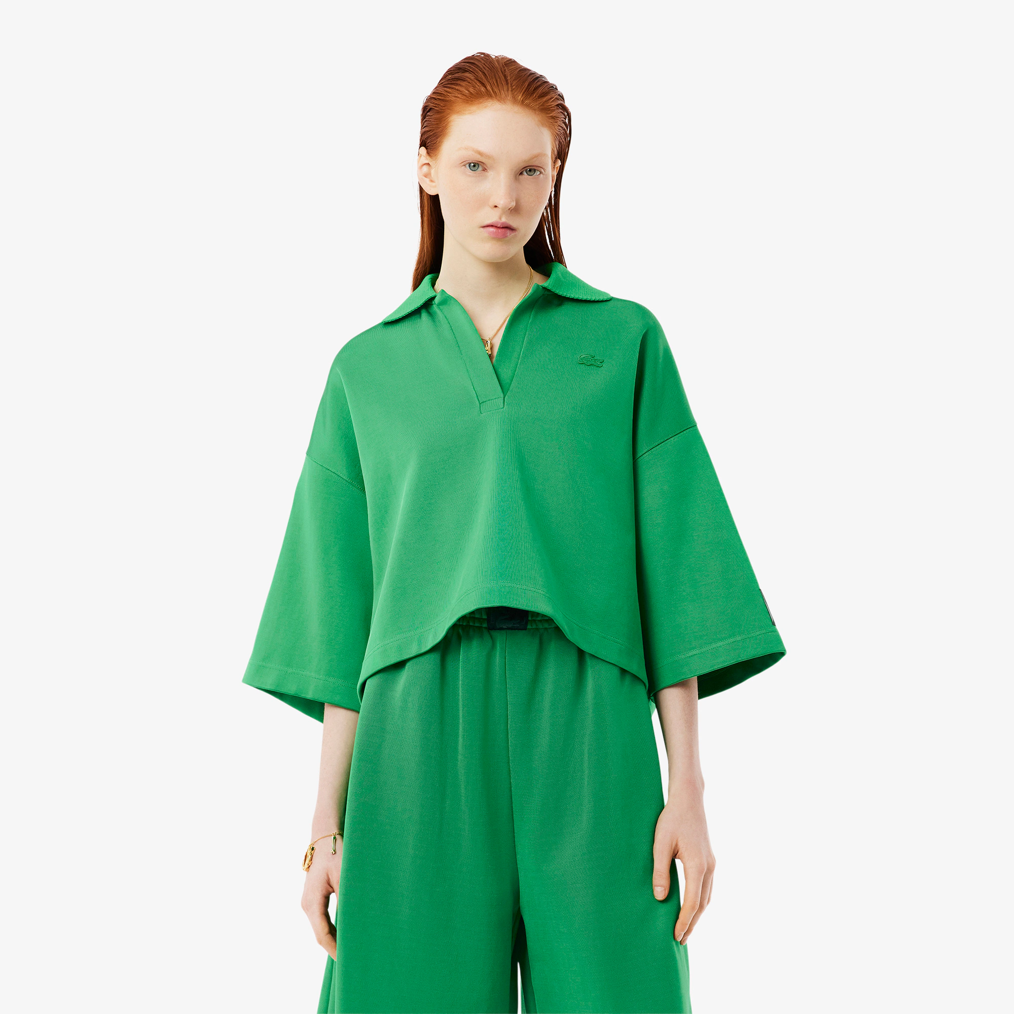 Women's Runway Boxy Polo Collar Sweatshirt