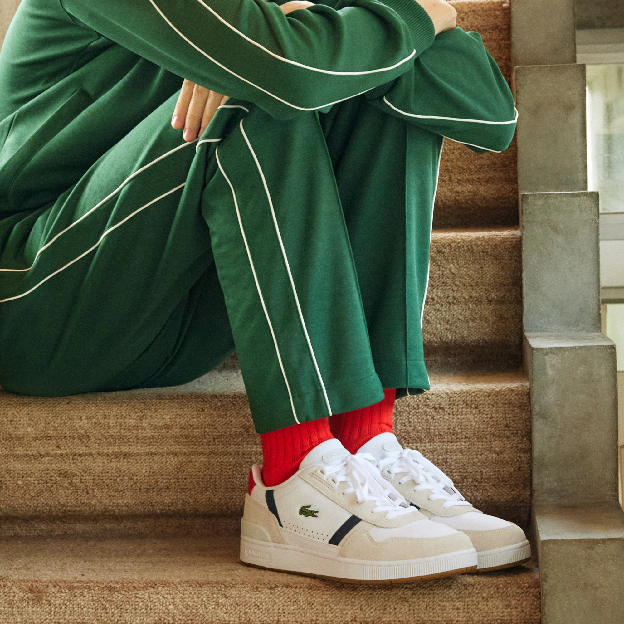 Men's T-Clip Leather Sneakers