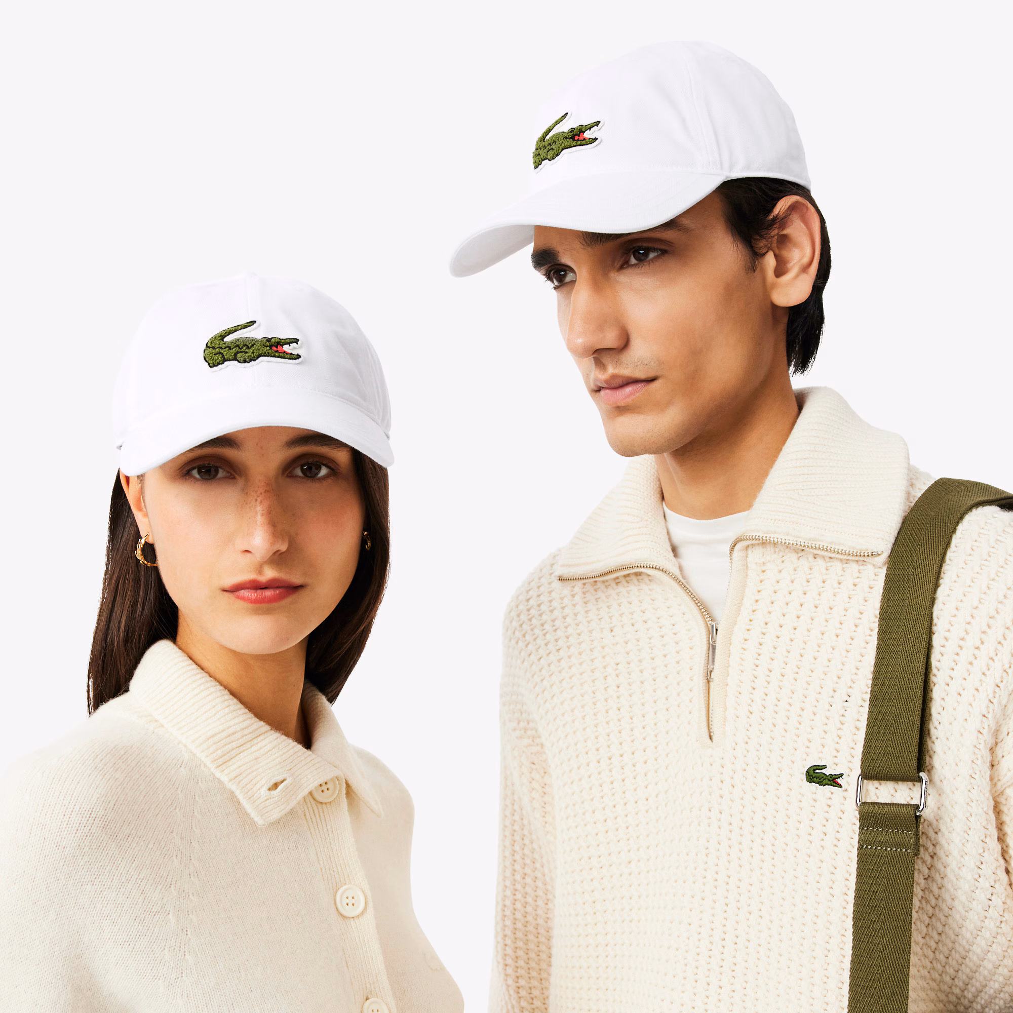 Unisex Crocodile Badge Cotton Twill Cap