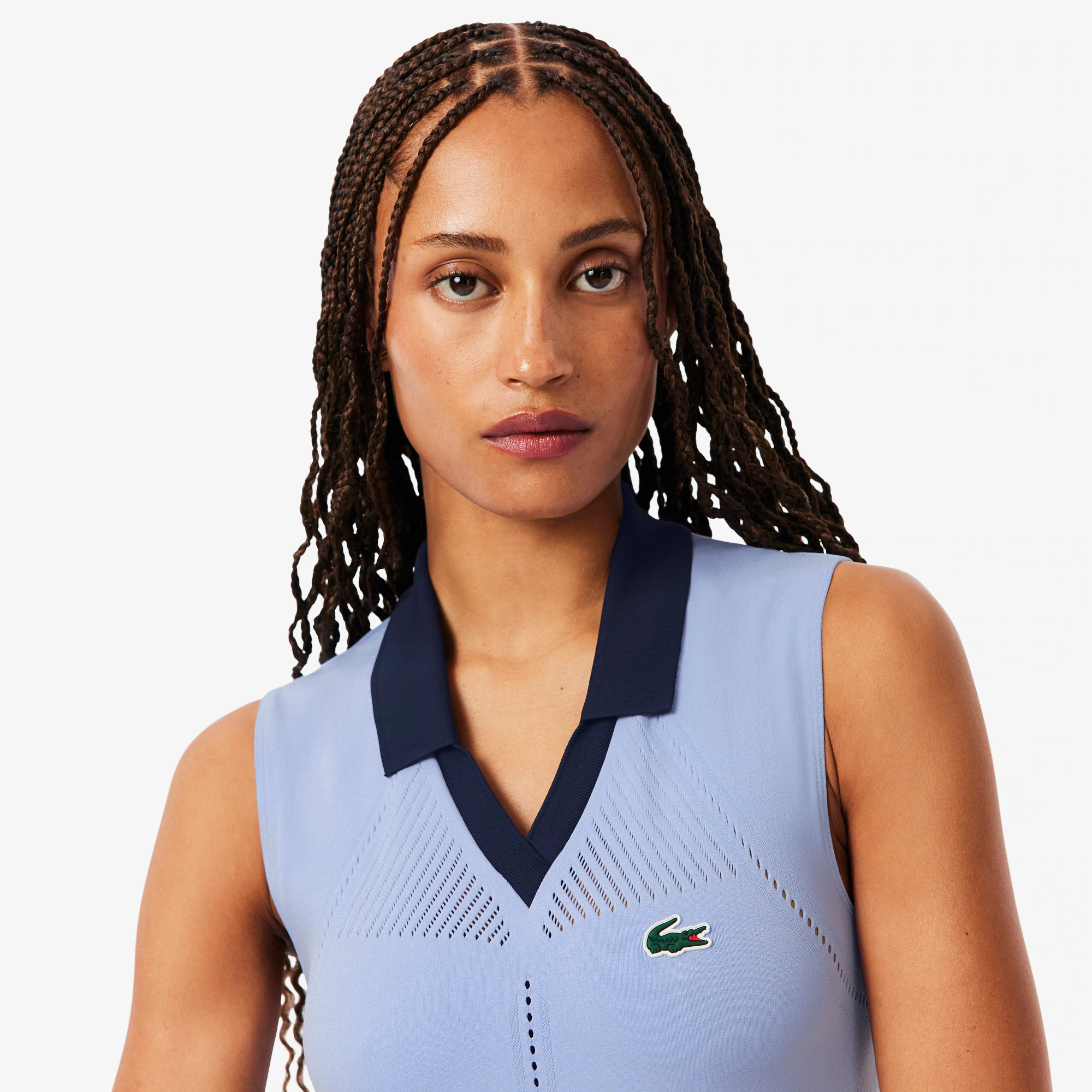 Women's Sleeveless Stretch Knit Tennis Polo