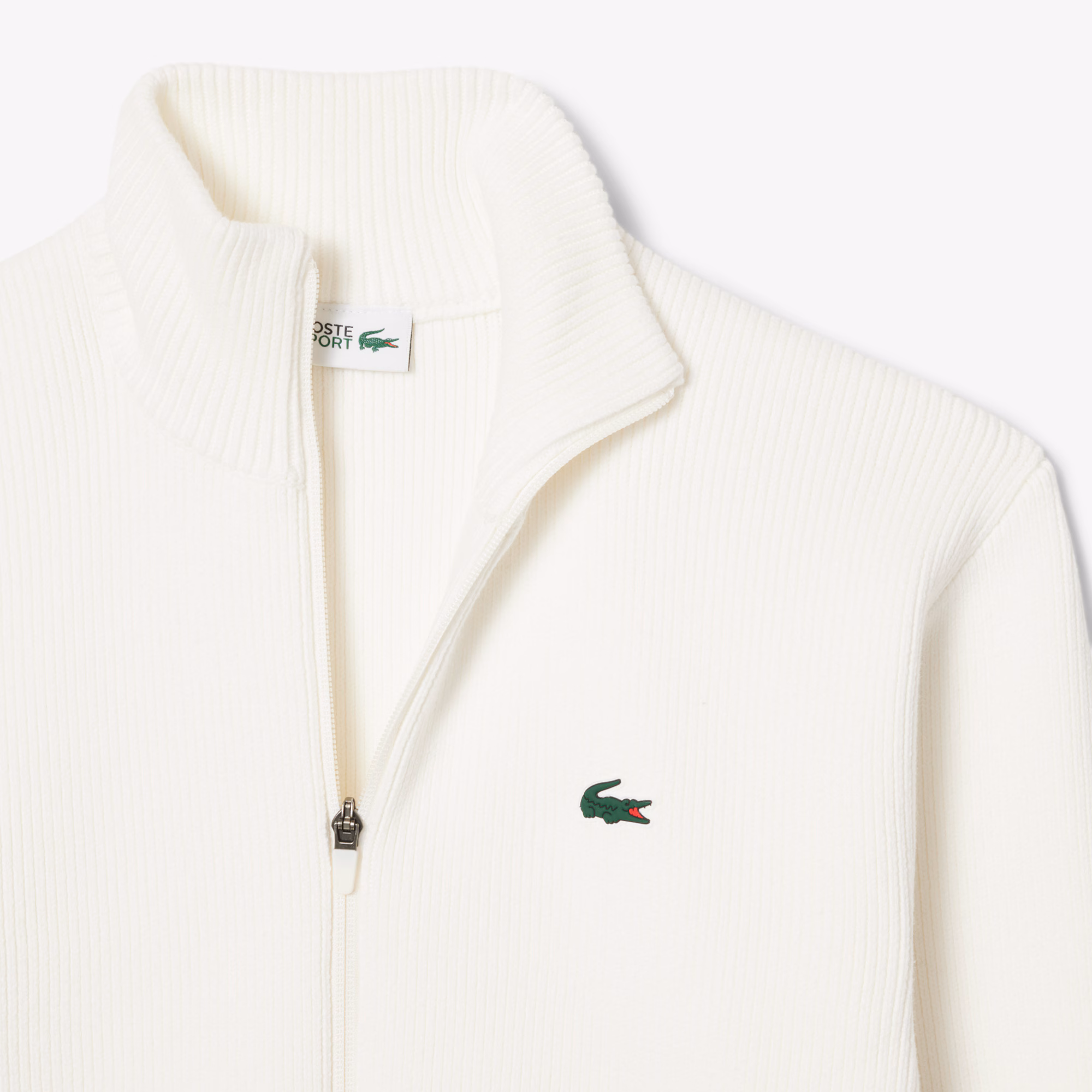 Men's Ribbed Knit Zip-Up Golf Sweater