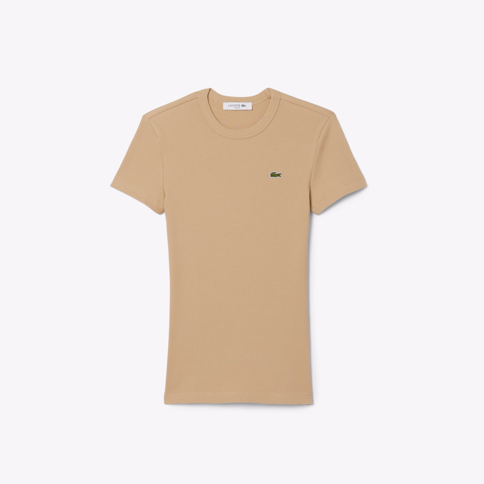 Women's Slim Fit Ribbed Cotton T-Shirt