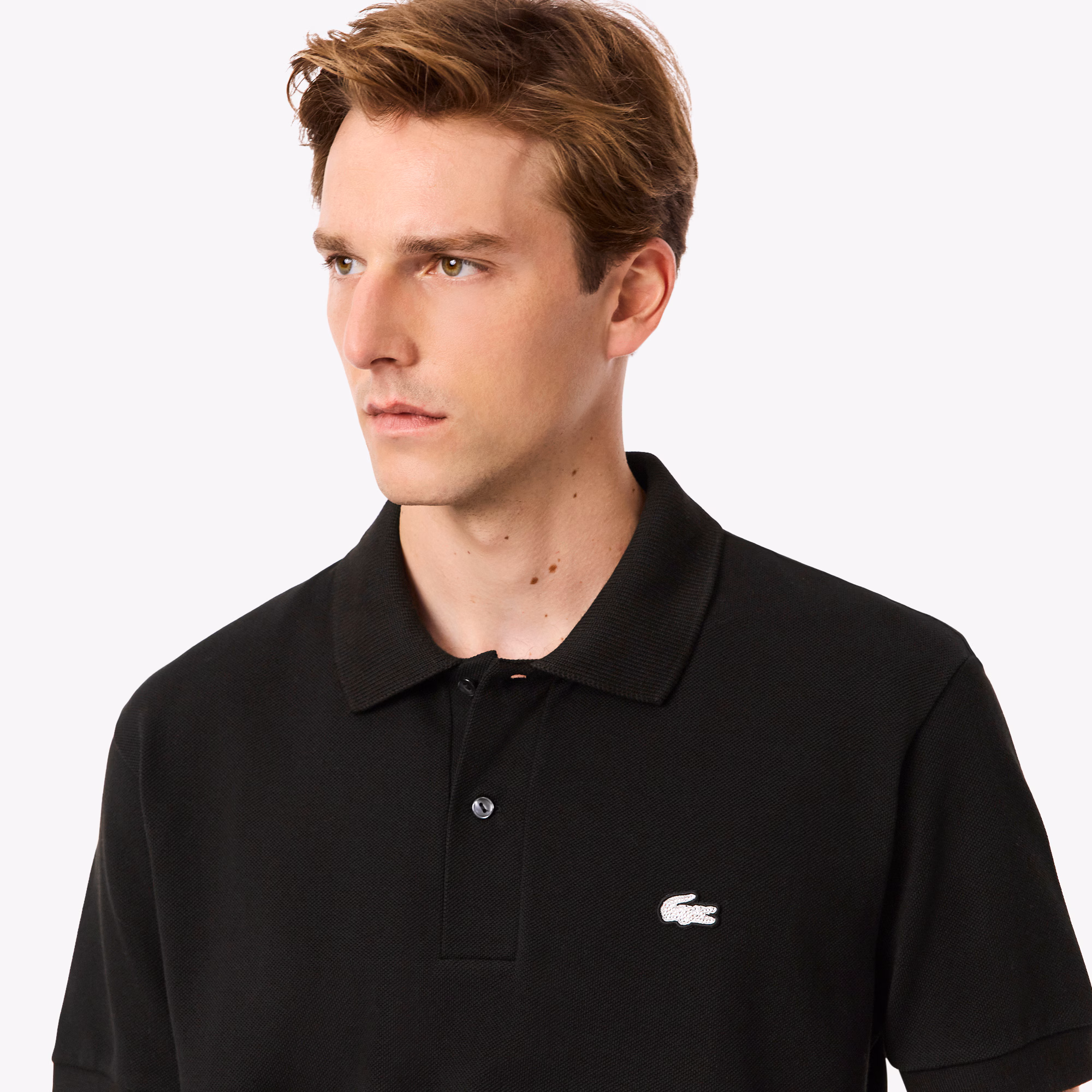 Men's Classic Fit Diamanté Crocodile Piqué Polo