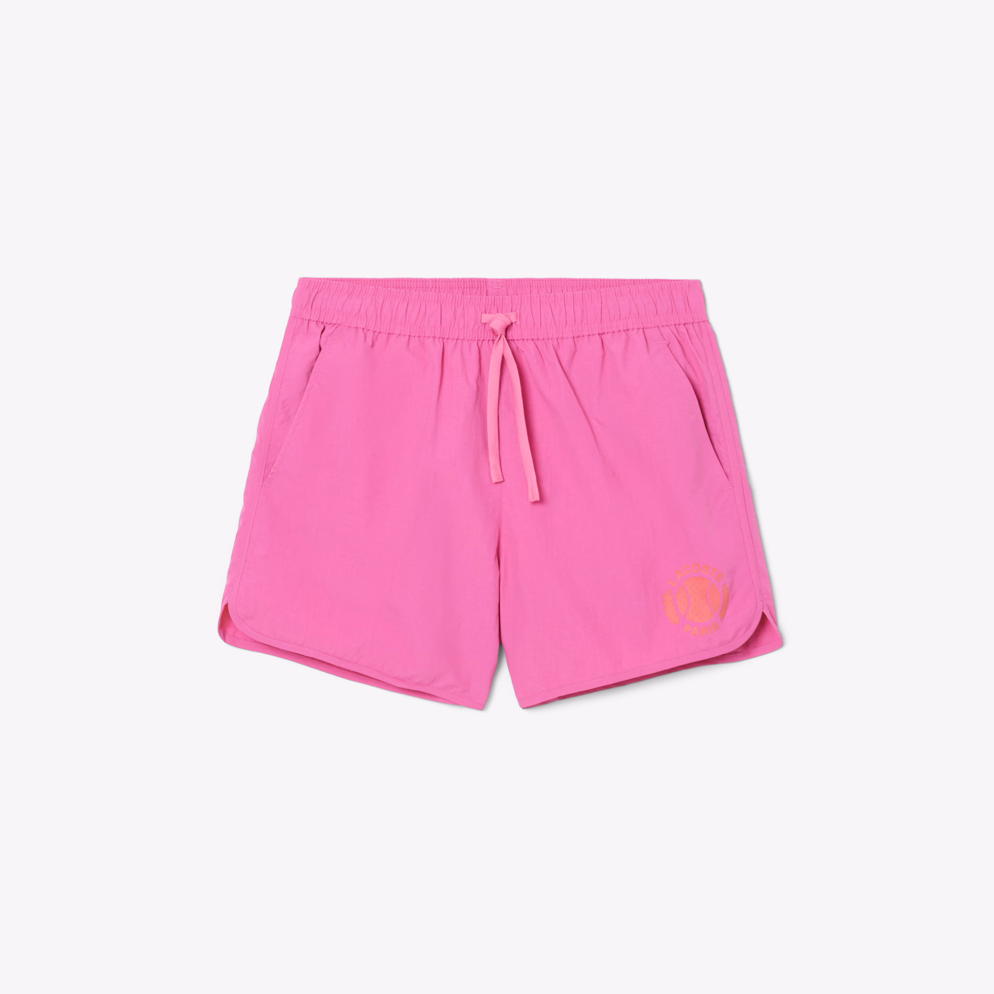 Men's Short Badge Accent Swim Trunks