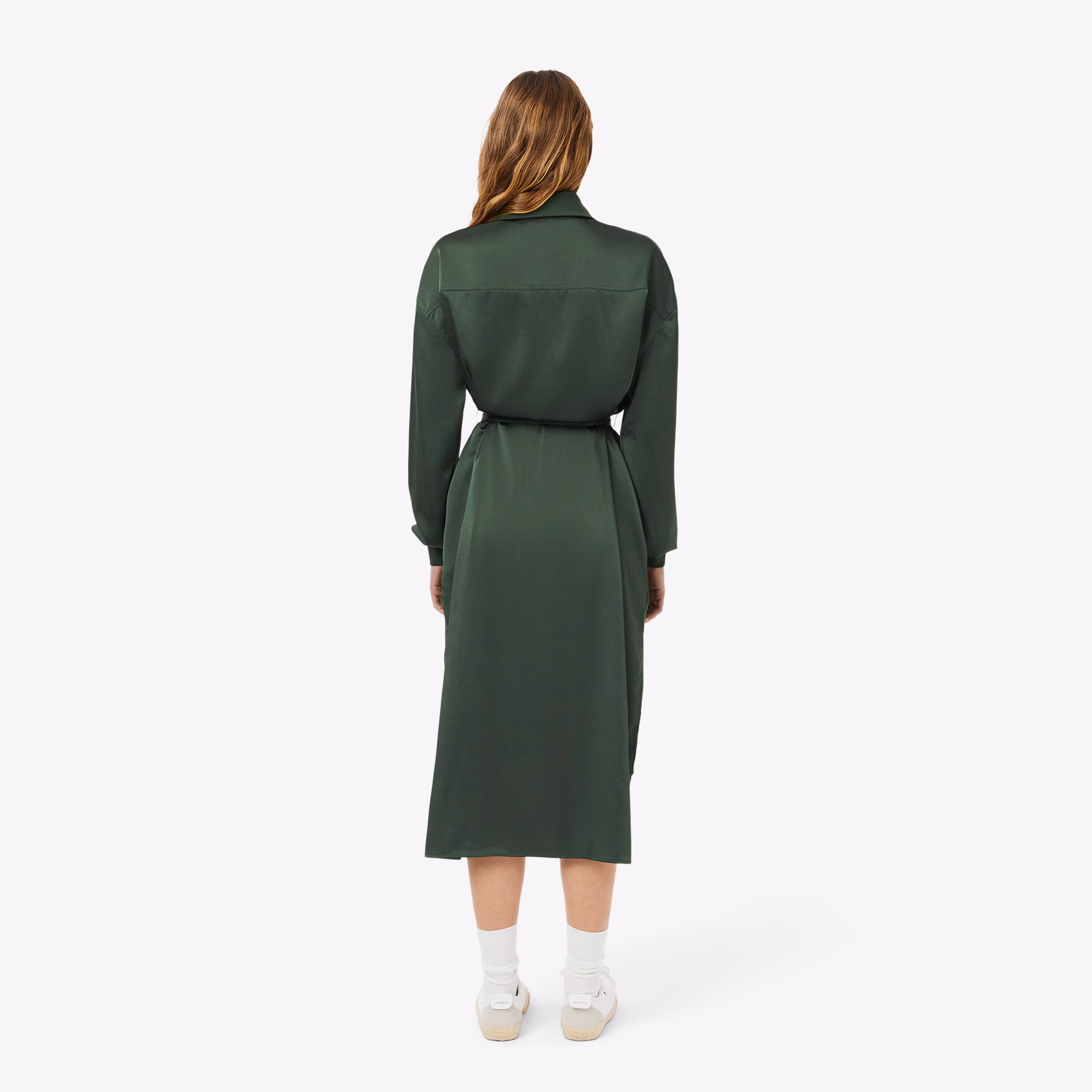 Women's Long Sleeve Belted Dress