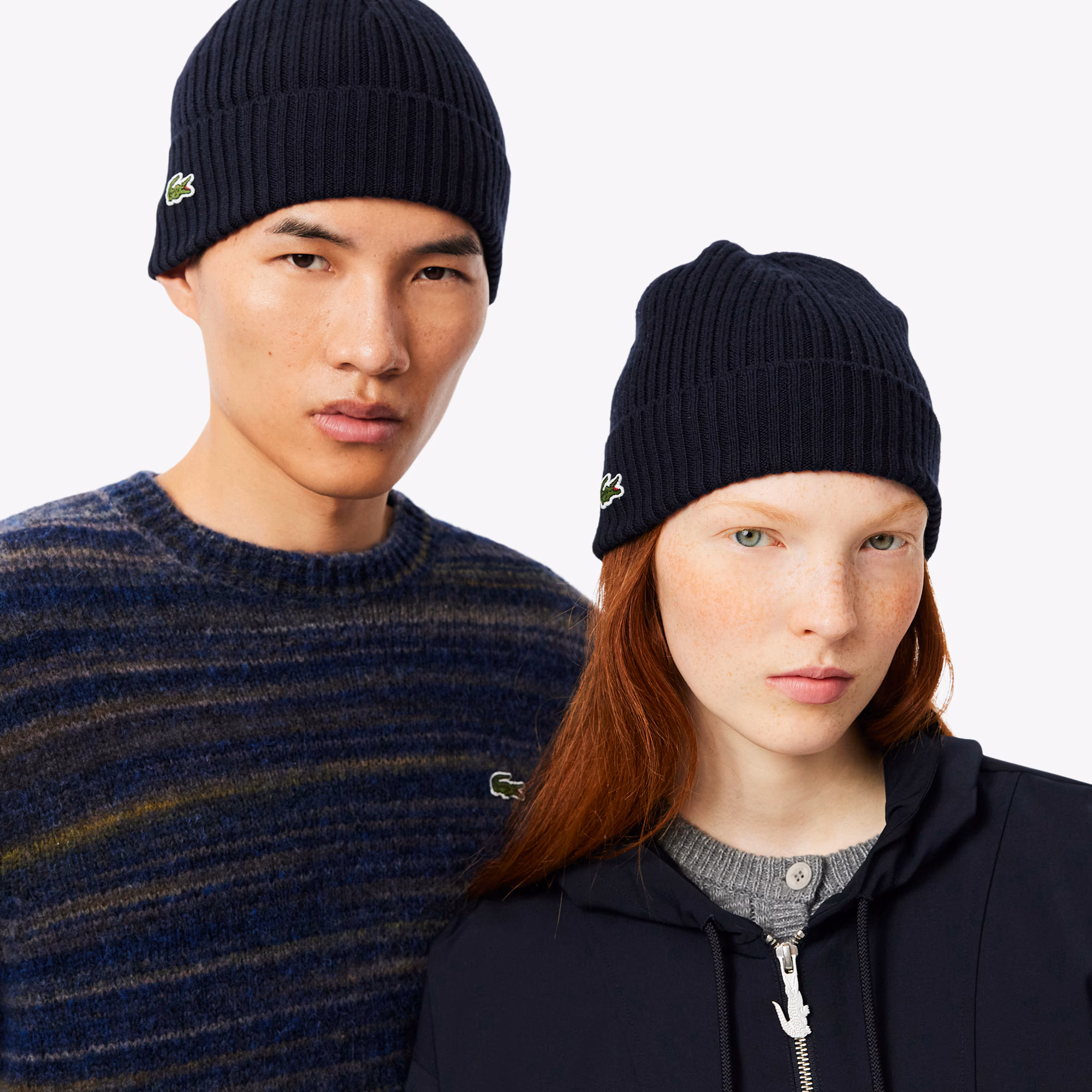 Unisex Rib Knit Brushed Wool Beanie