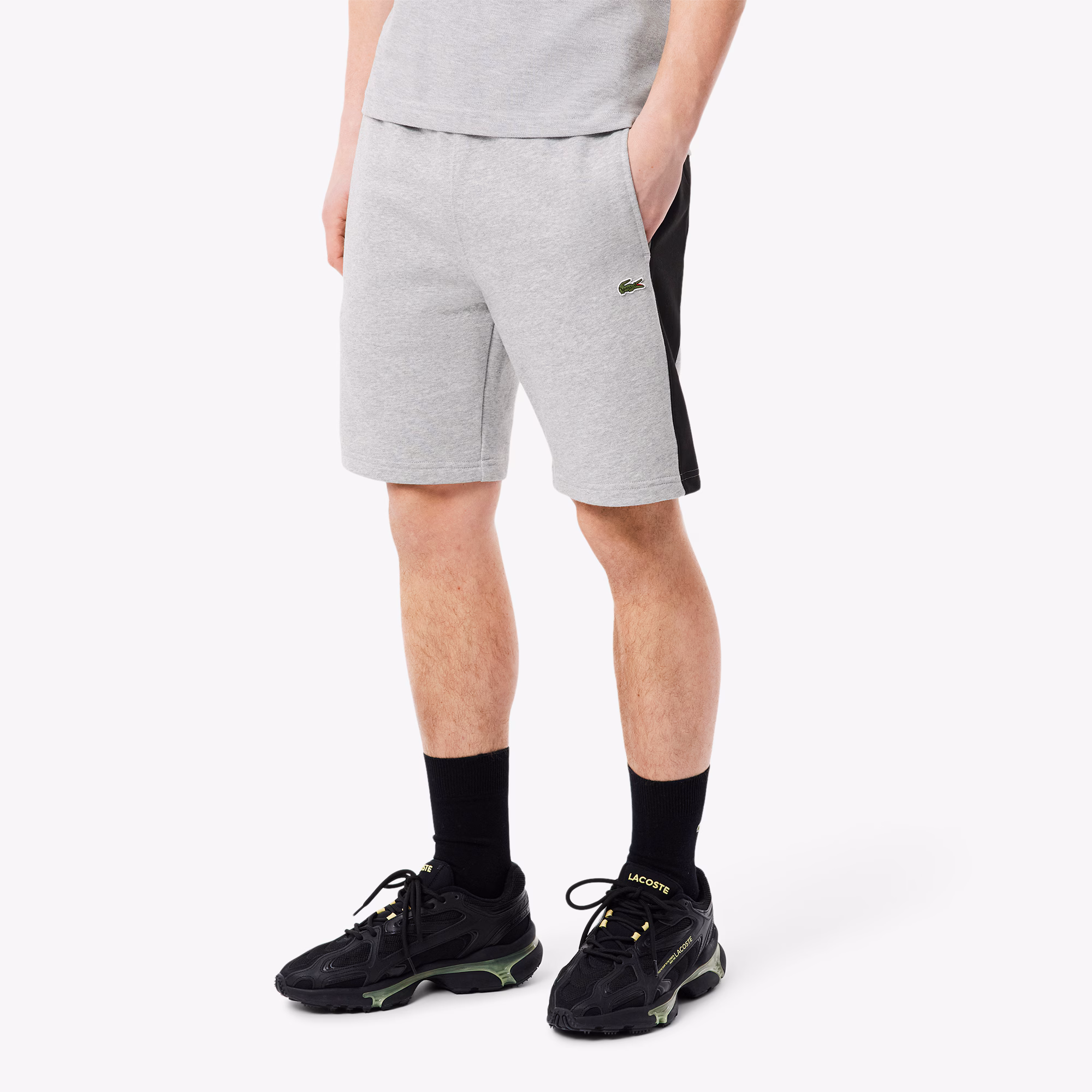 Men's Cotton Fleece Colorblock Shorts