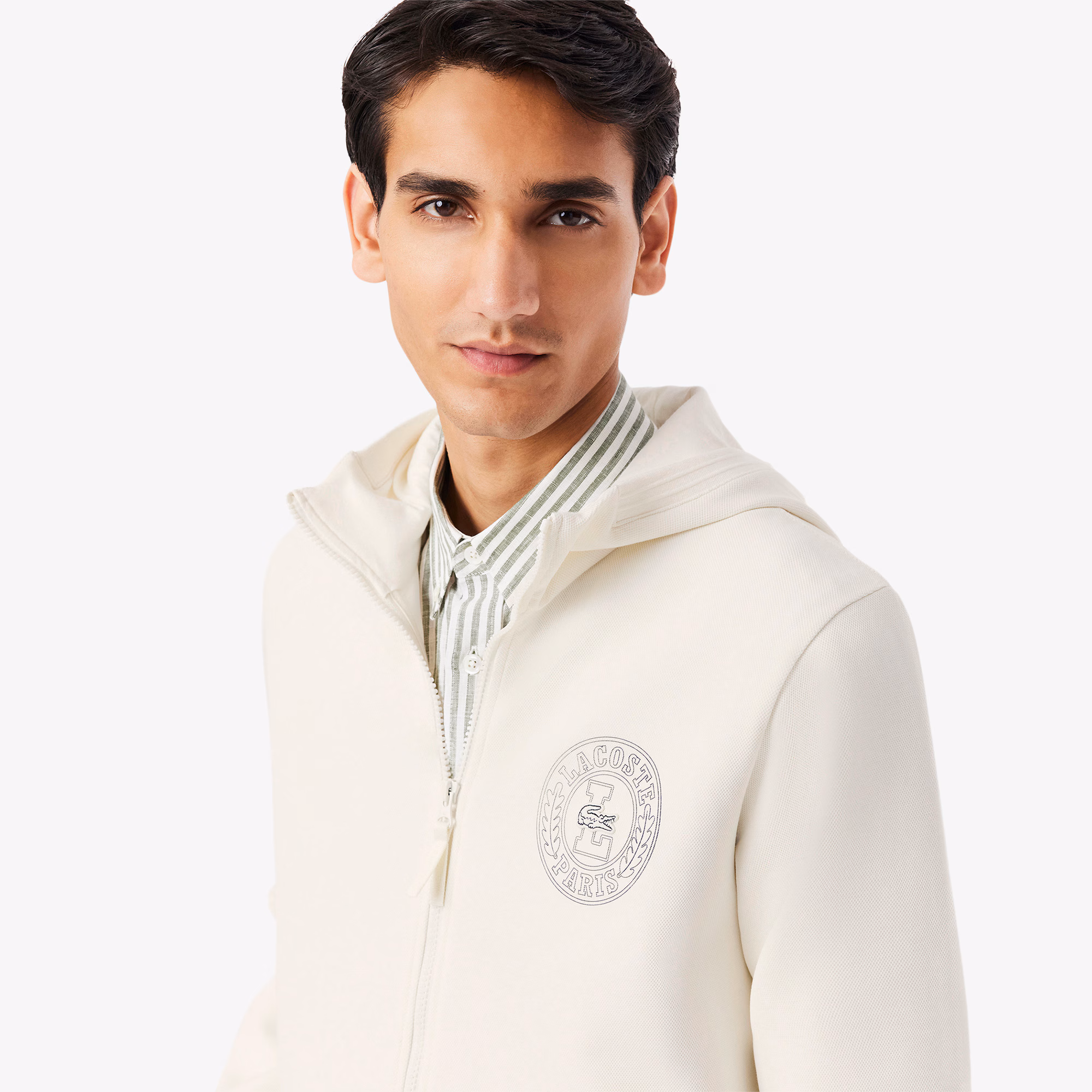 Men's Classic Fit Zip-Up Piqué Sweatshirt