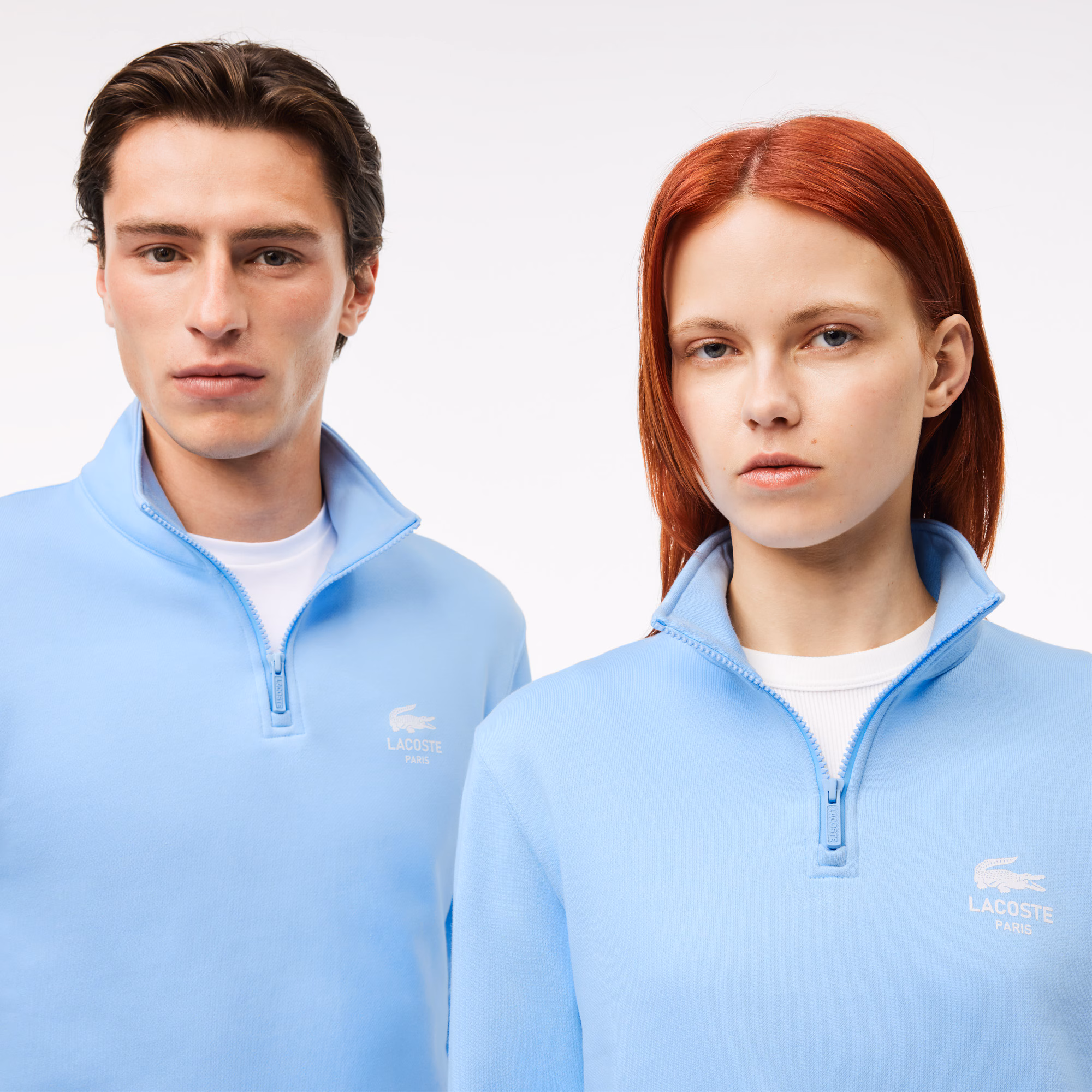 Unisex High-Neck Zip-Up Sweatshirt