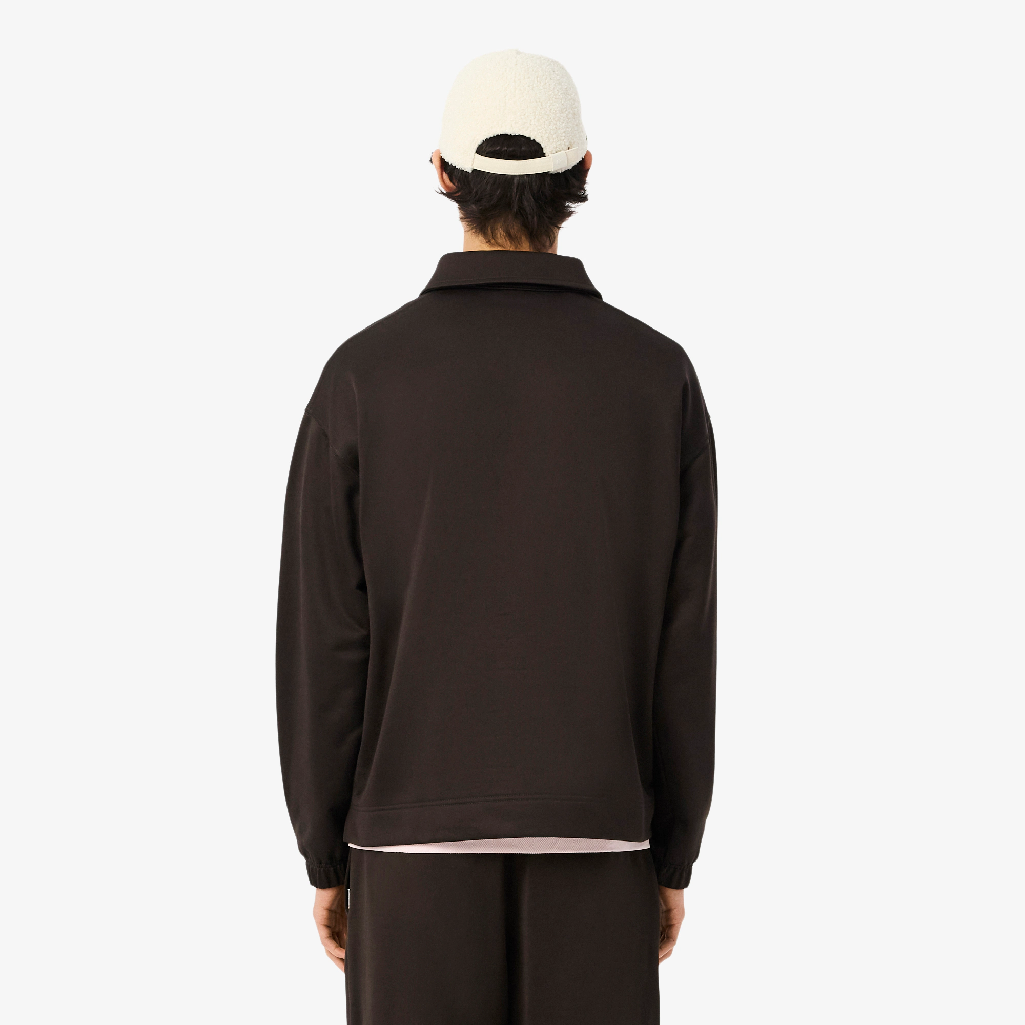 Men's Loose Fit Fleece Polo Sweatshirt