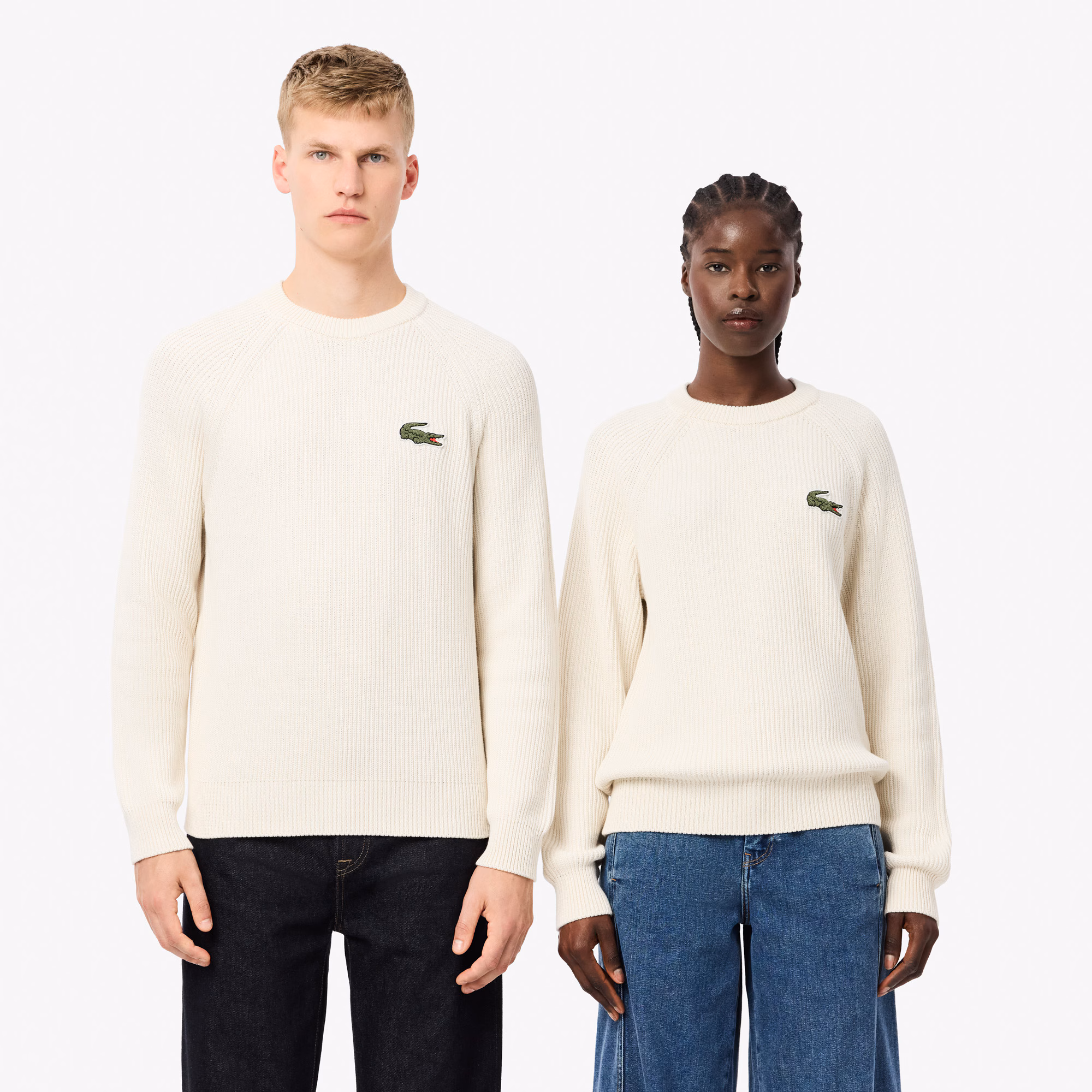 Unisex Ribbed Cotton Badge Sweater