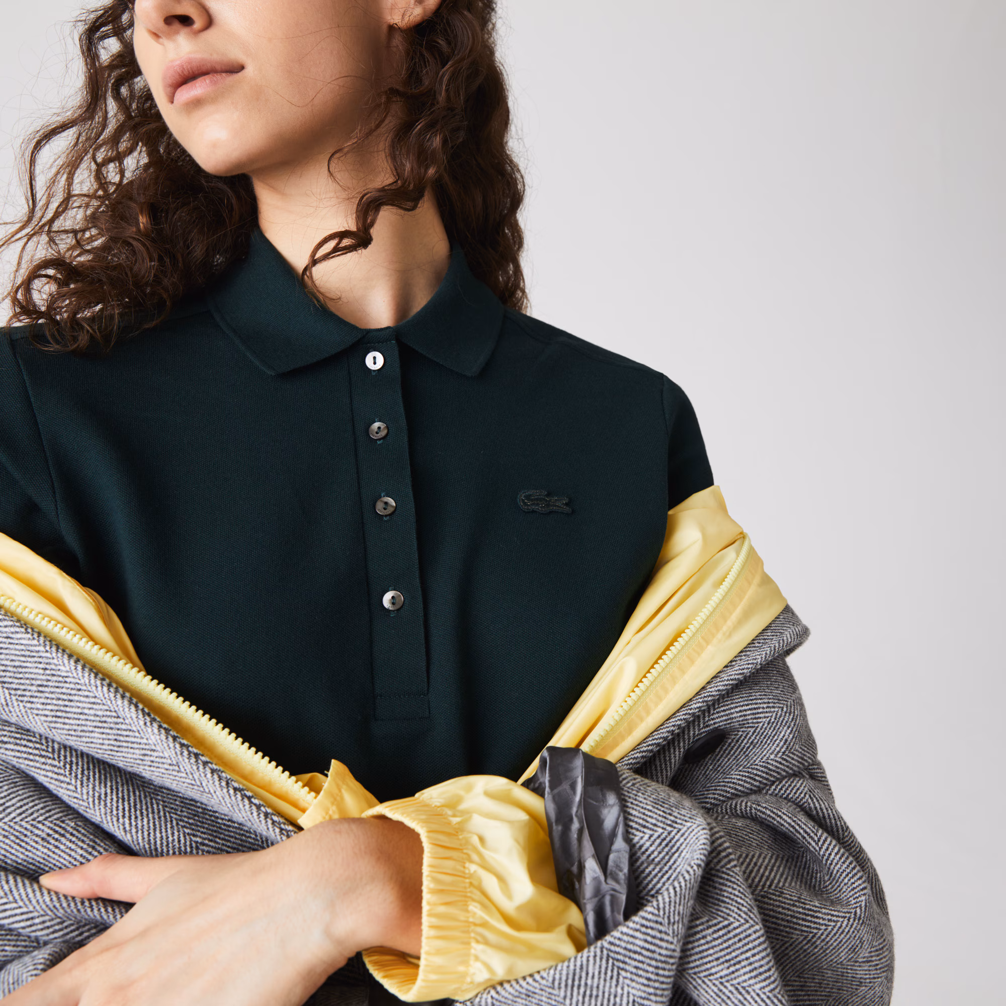 Women's Slim Fit Stretch Mini Piqué Polo Dress