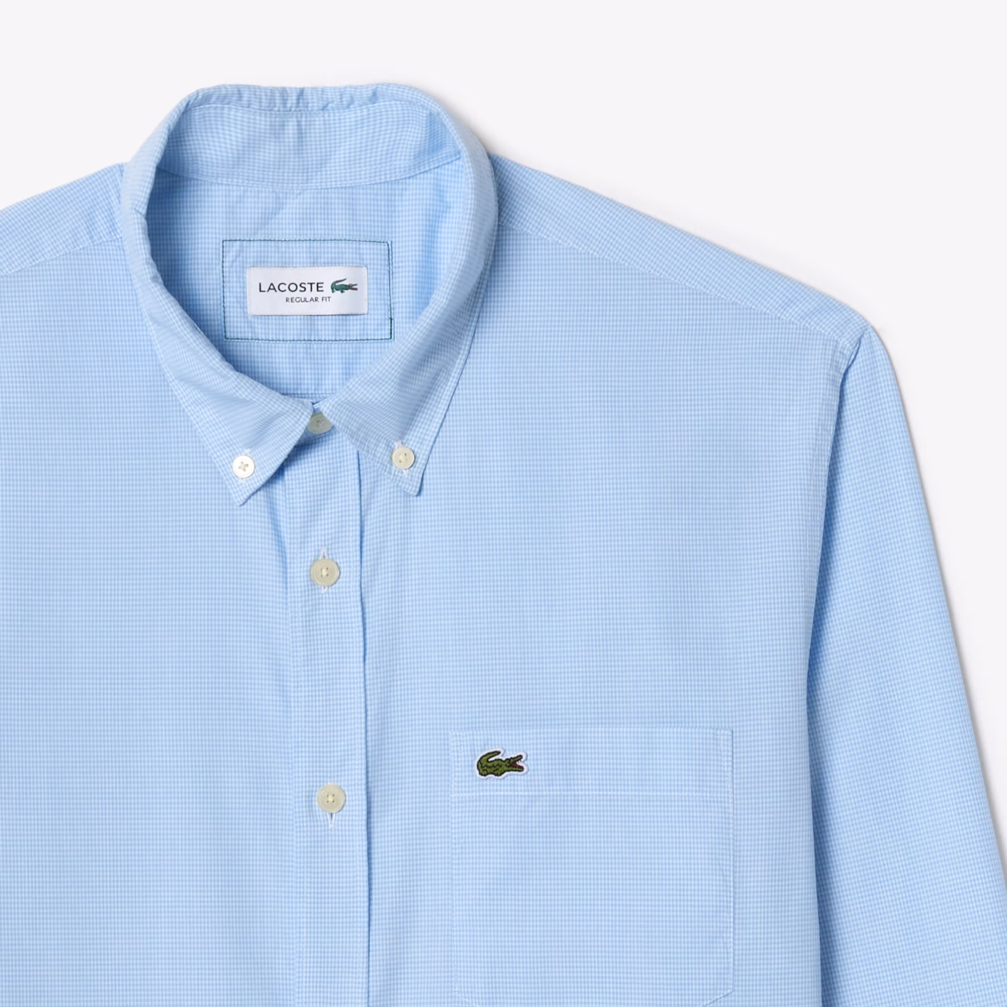 Men's Regular Fit Gingham Poplin Shirt