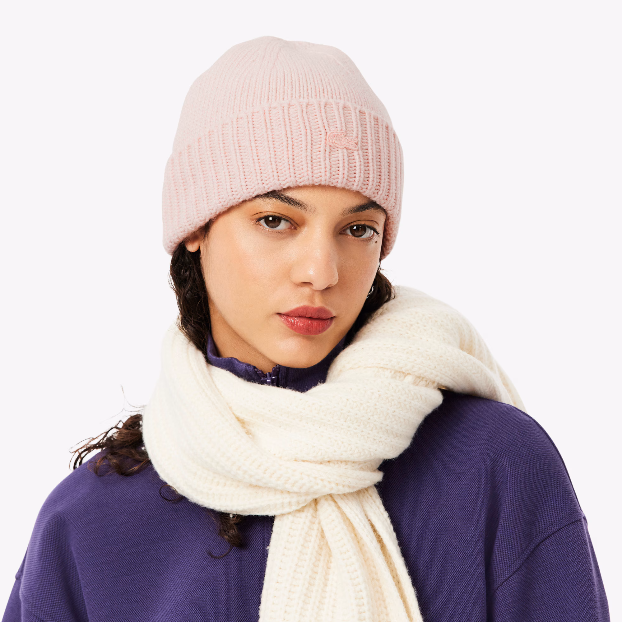 Women's 3D Rib Knit Wool Beanie