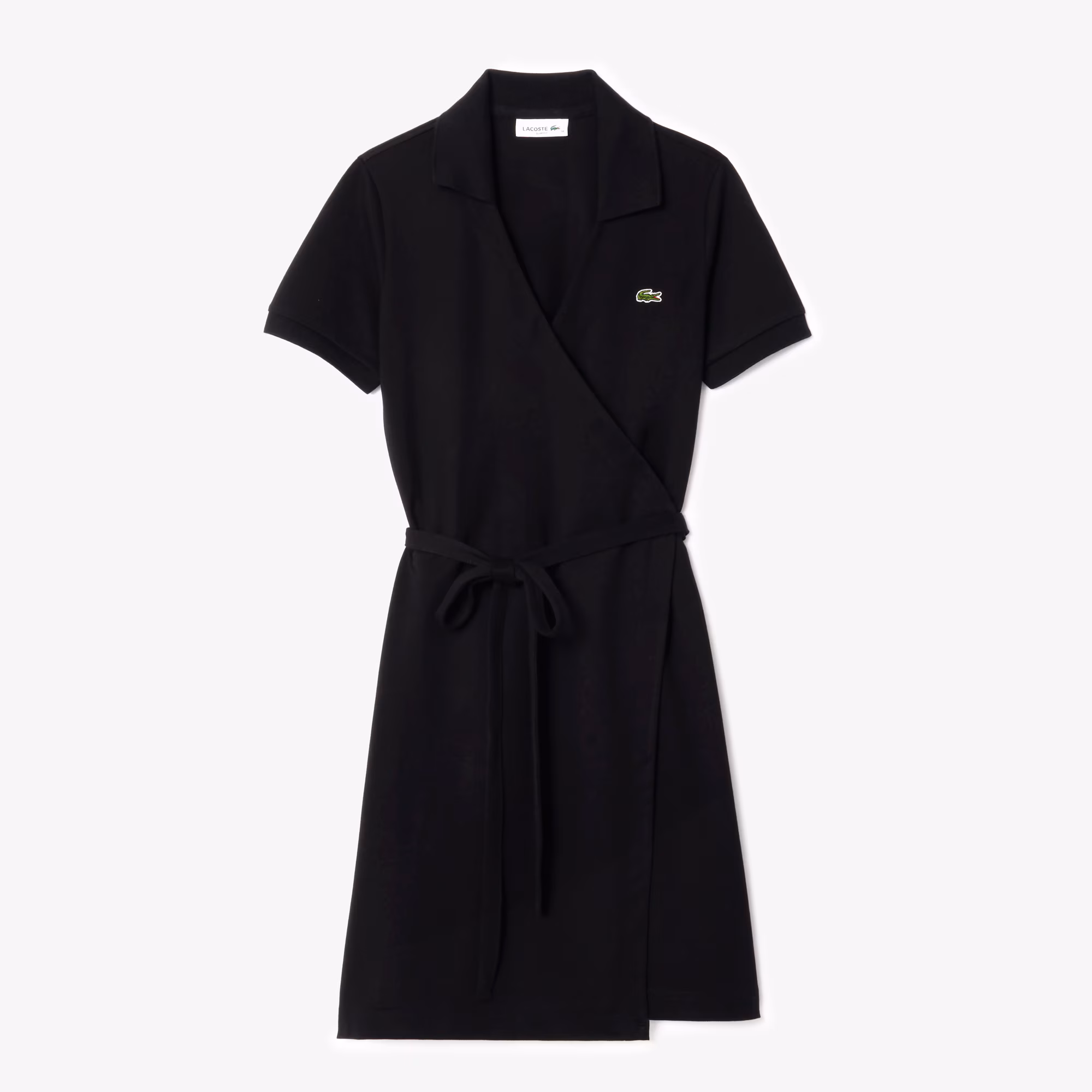 Women's Stretch Mini Piqué Wrap Dress