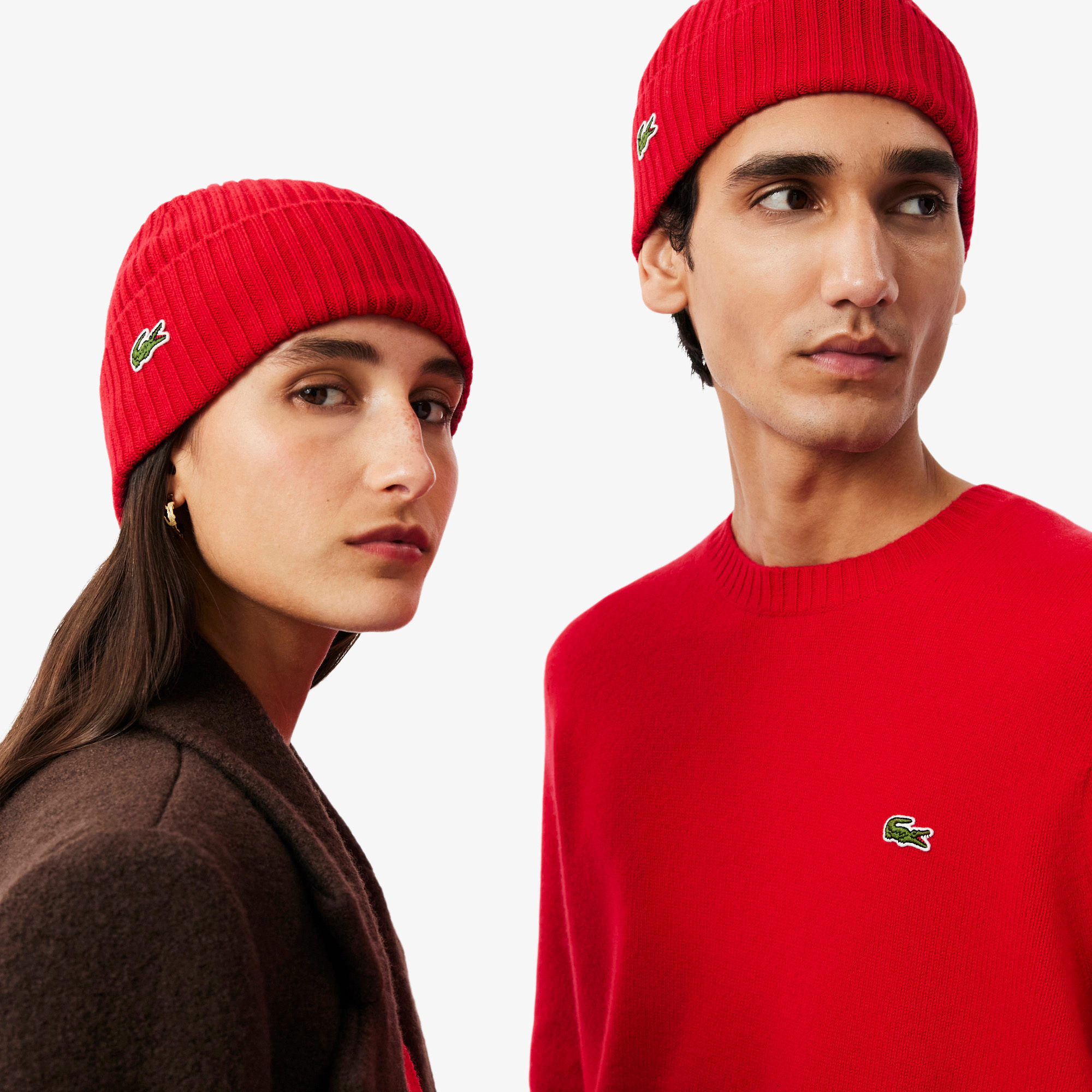 Unisex Rib Knit Brushed Wool Beanie