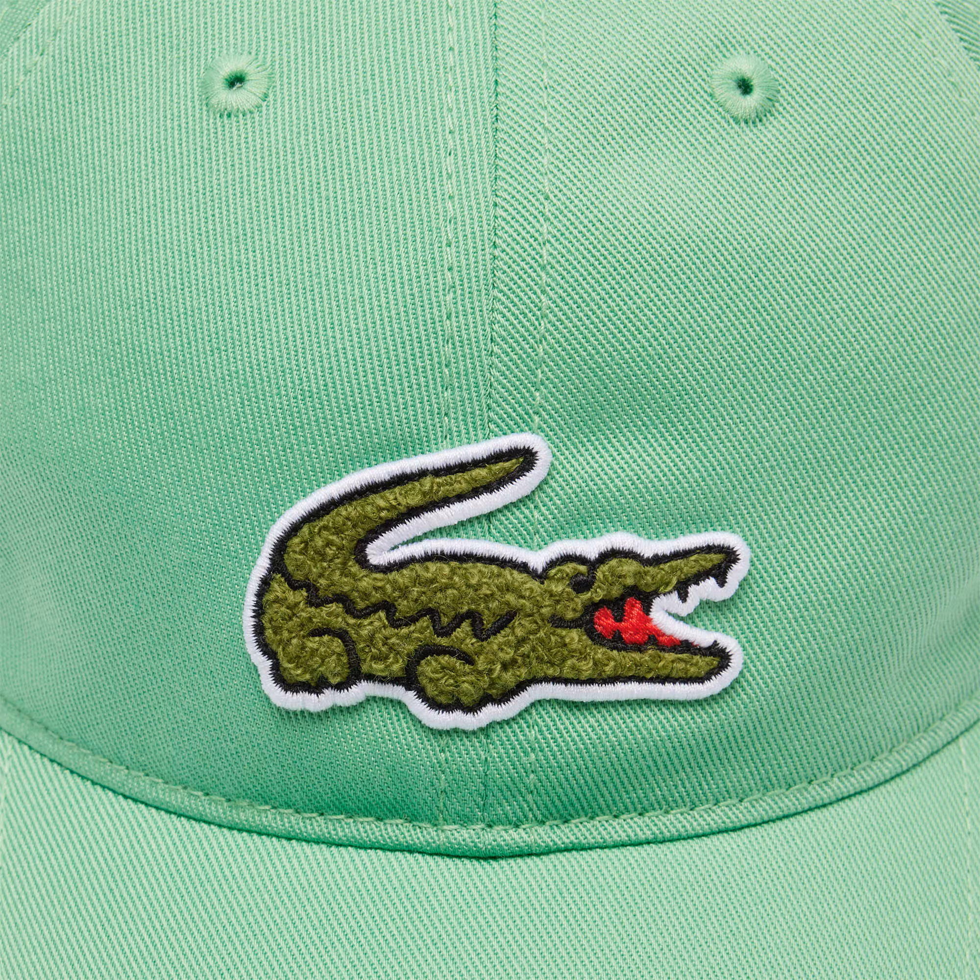 Unisex Crocodile Badge Cotton Twill Cap
