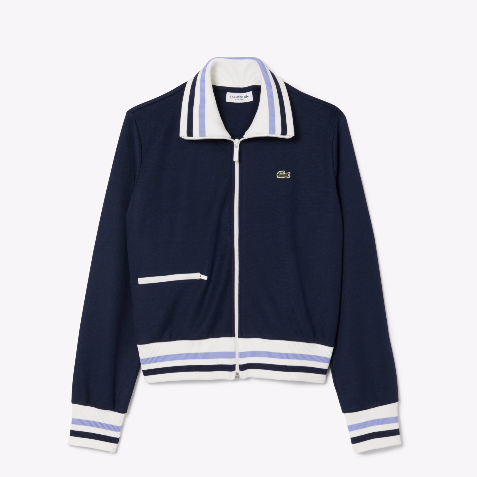 Women's Zip-Up Stripe Accent Sweatshirt