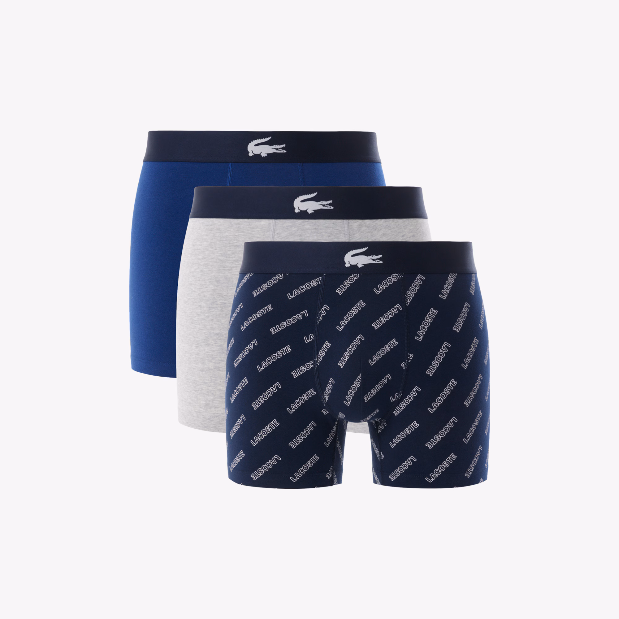 Men's 3-Pack Crocodile Waist Boxer Briefs