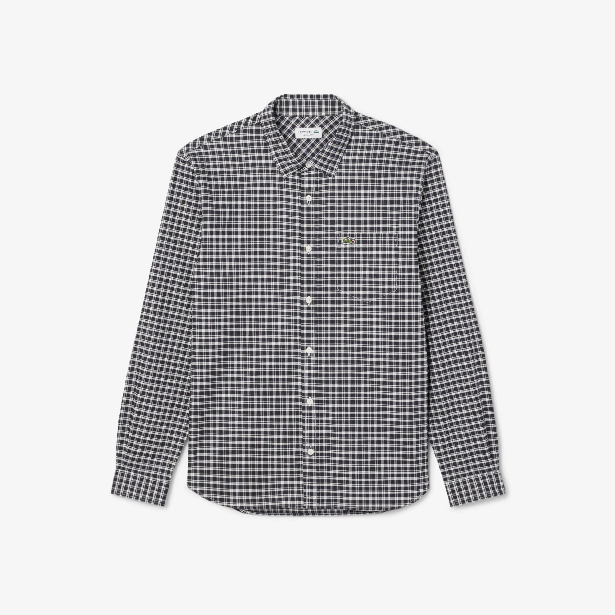 Men's Regular Fit Stretch Plaid Shirt