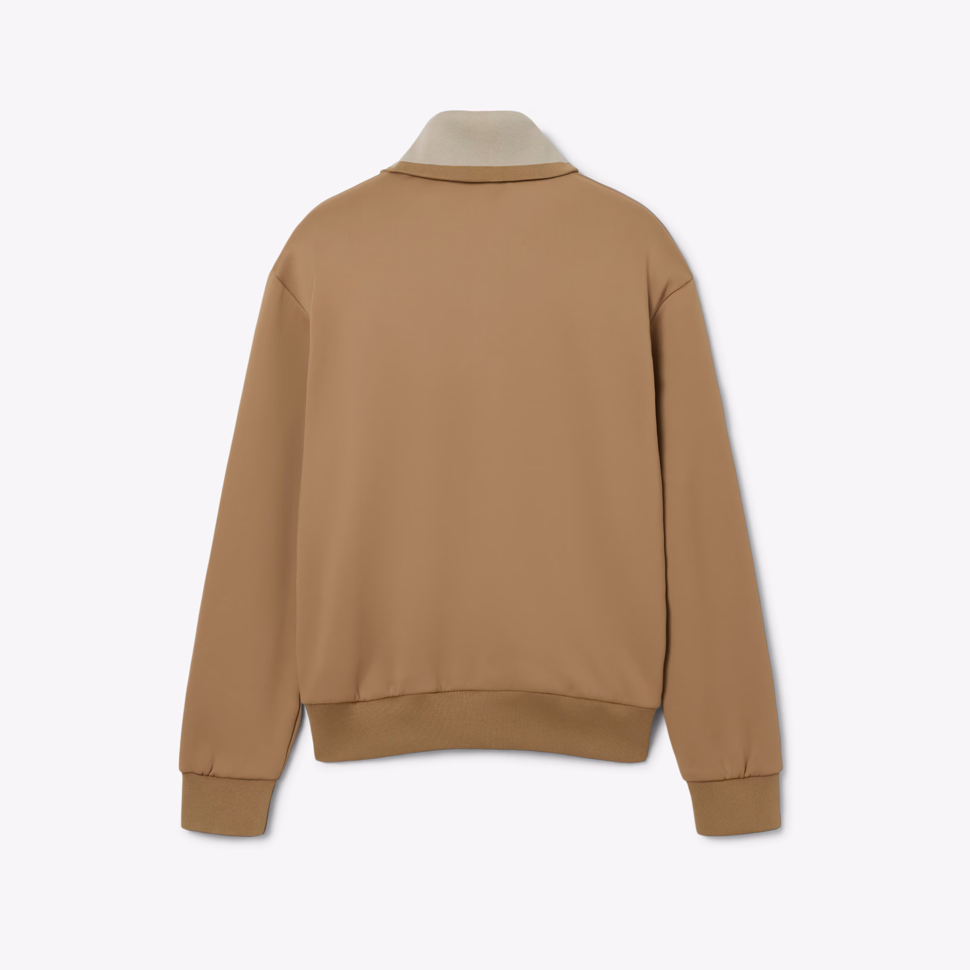 Runway High Neck Zipped Badge Accent Sweatshirt