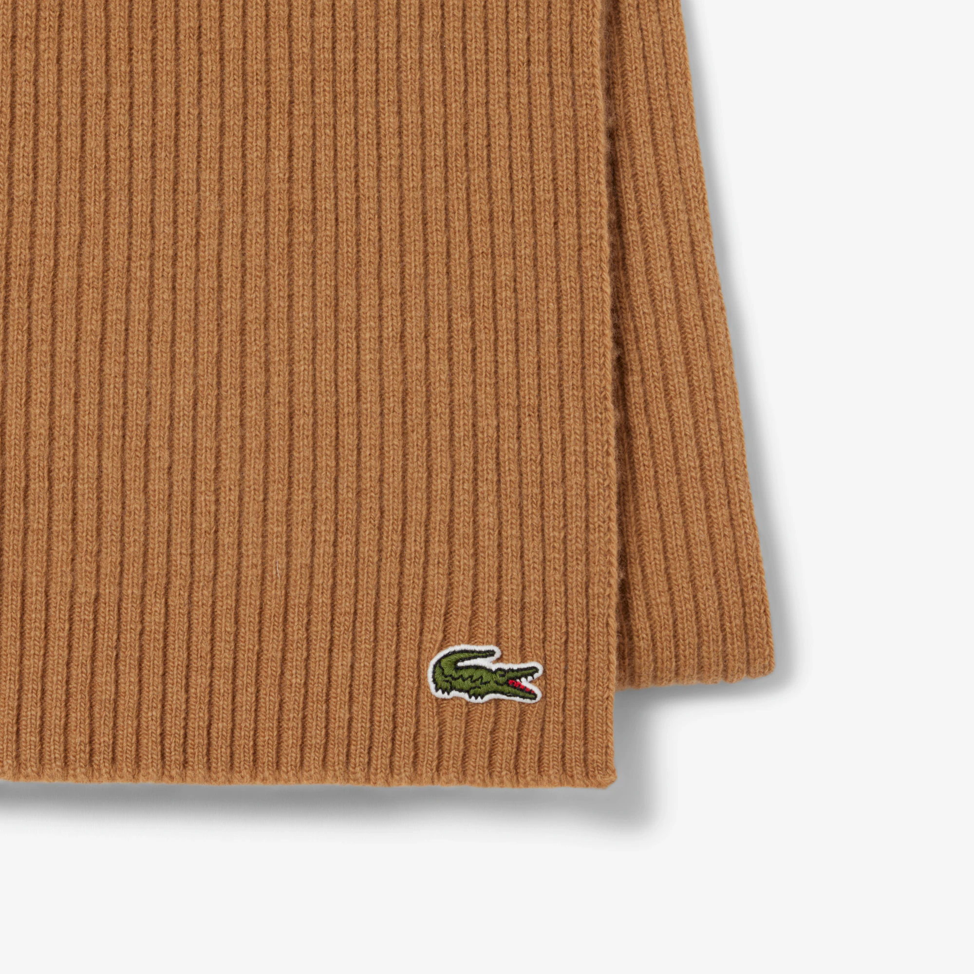 Unisex Ribbed Wool Scarf