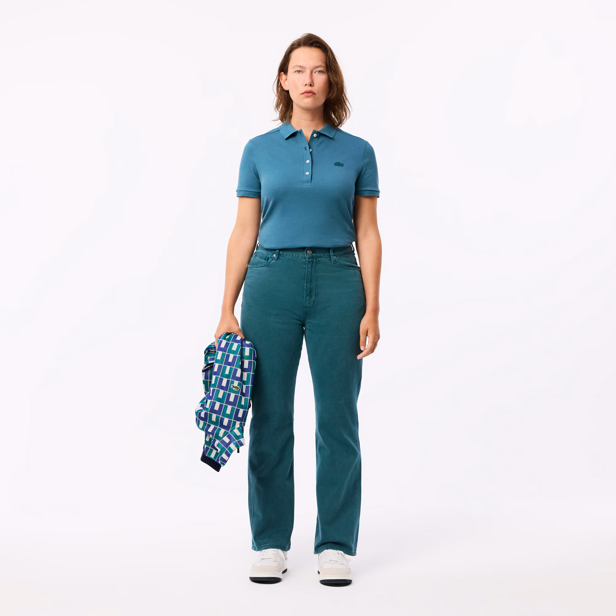 Women's L.12.D Slim Fit Stretch Mini Piqué Polo