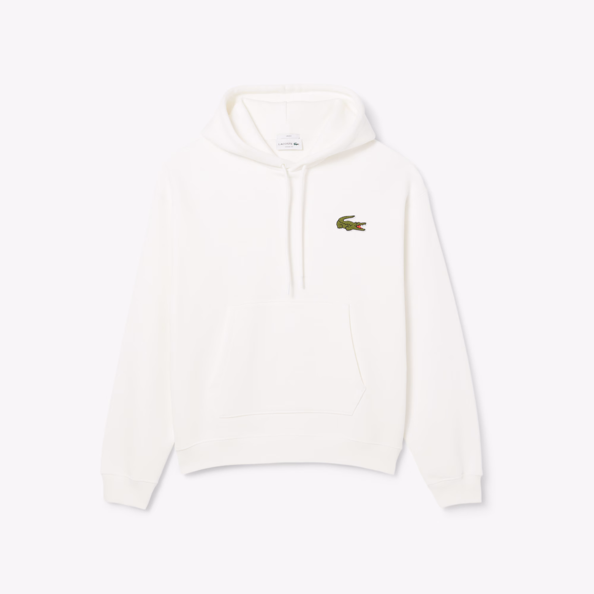 Unisex Loose Fit Badge Accent Hoodie