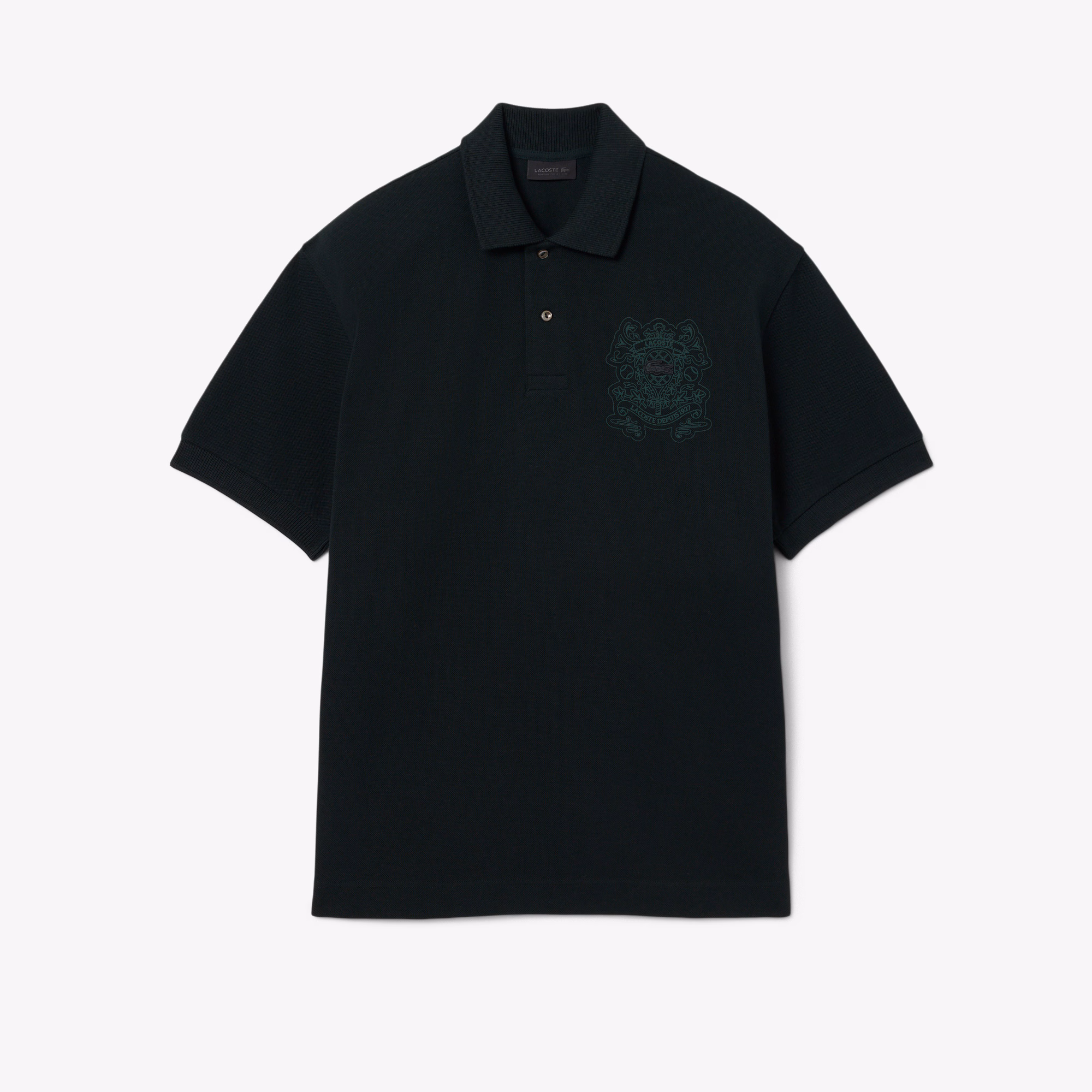 Runway Loose Fit Shield Piqué Polo Shirt