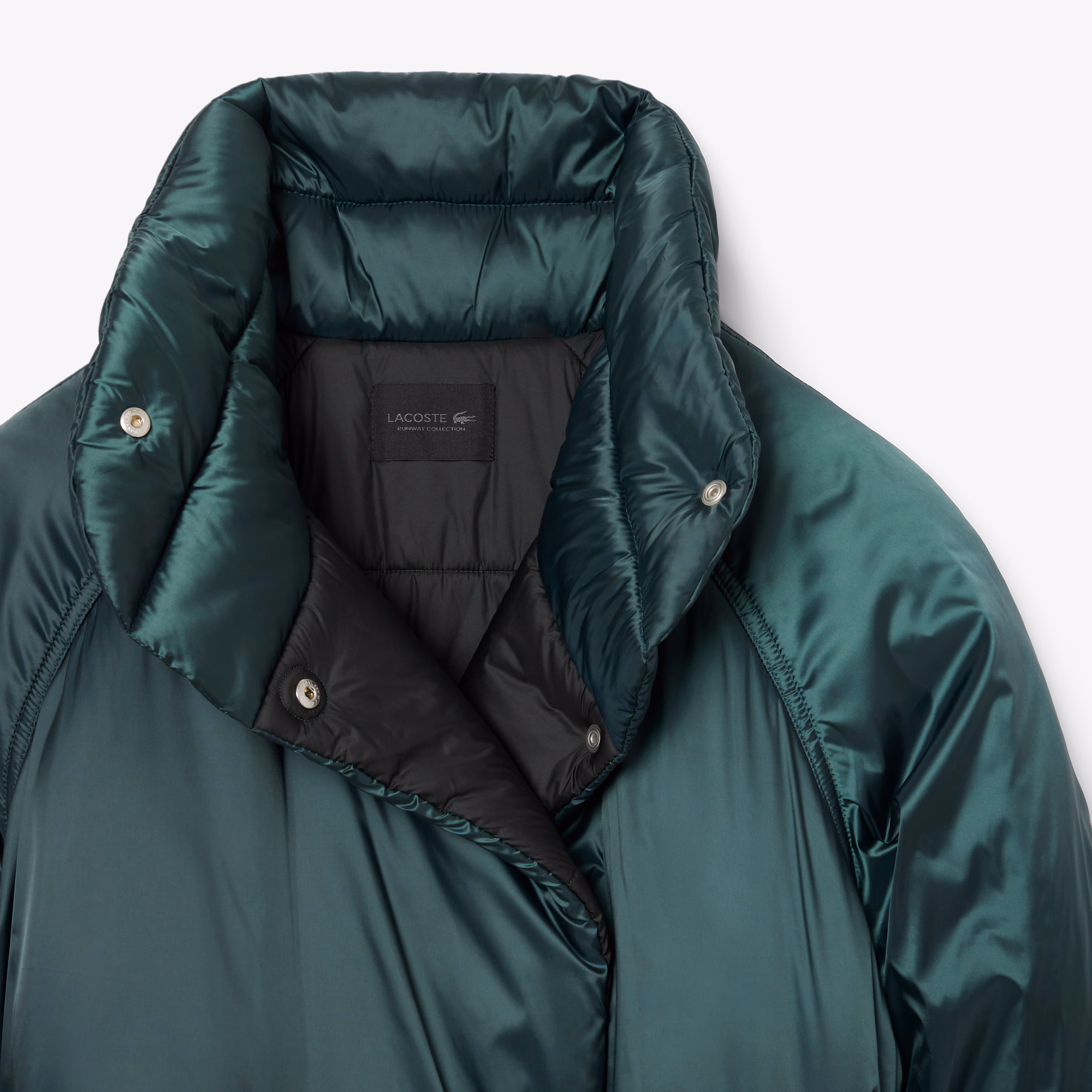 Runway Long Iridescent Puffed Jacket