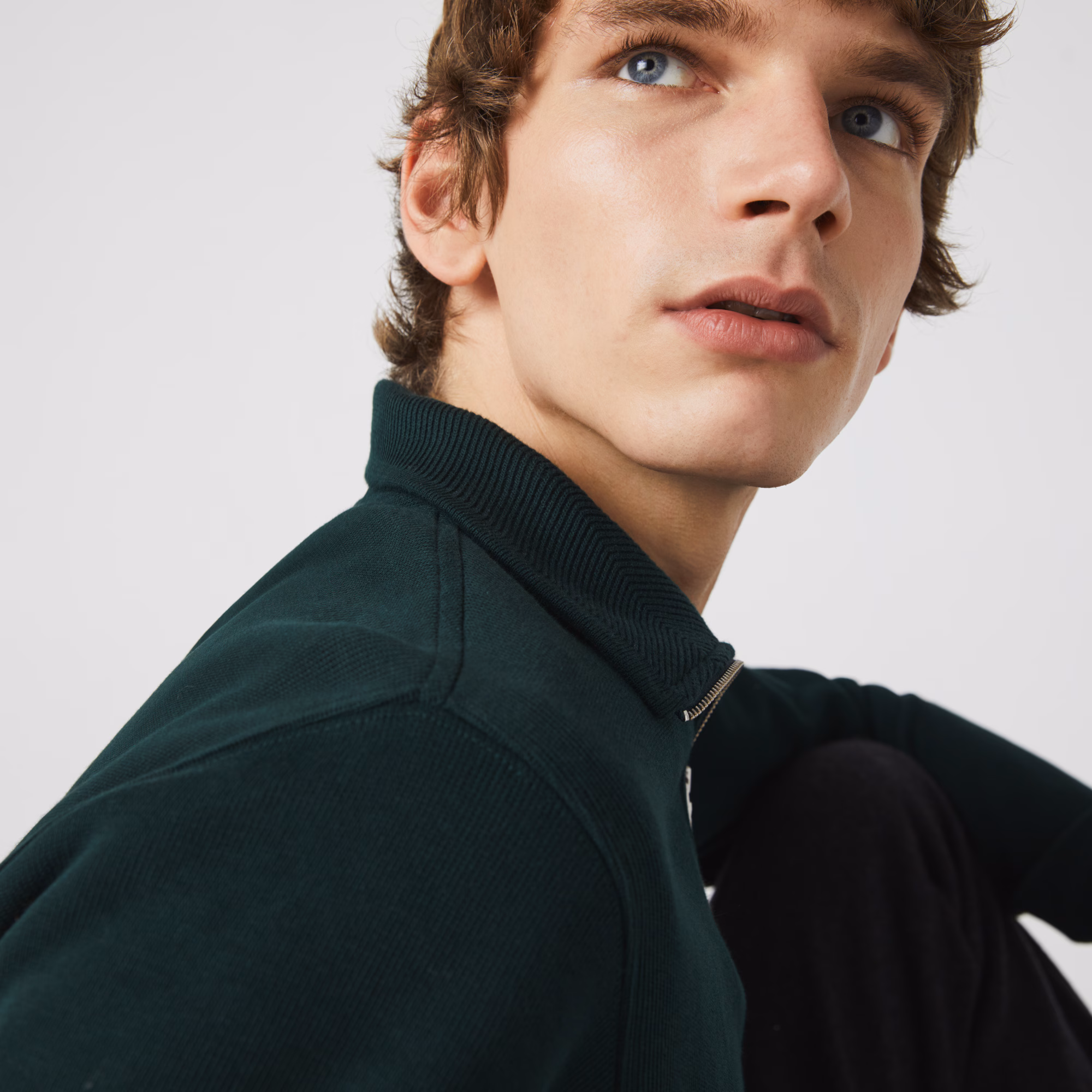 Men's Zip-Up High-Neck Sweatshirt