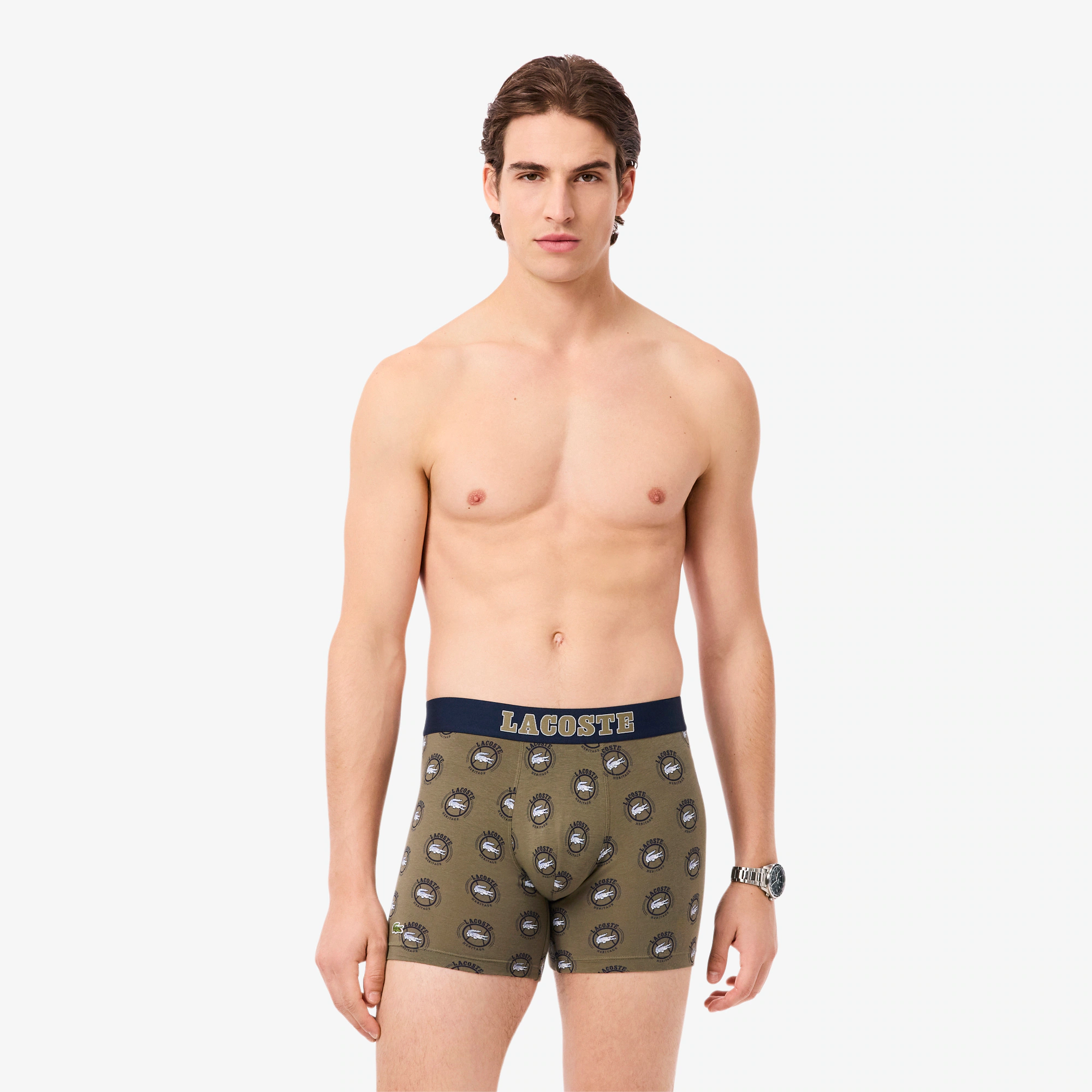 Men's Printed Stretch Cotton Boxer Briefs