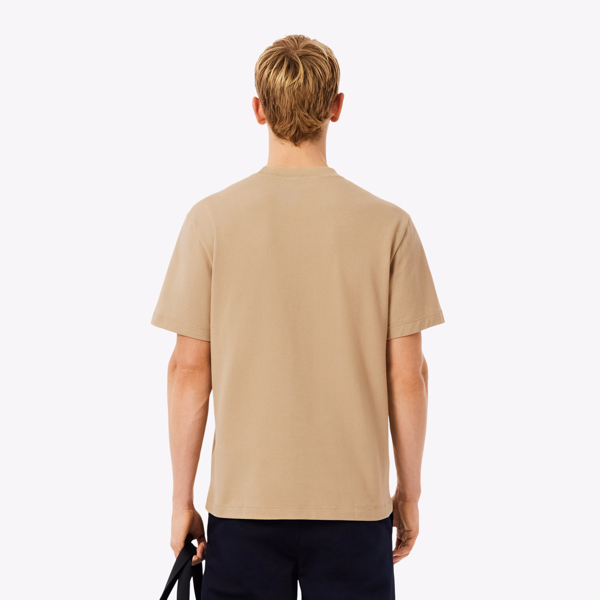 Men's Ribbed Neck Petit Piqué T-Shirt