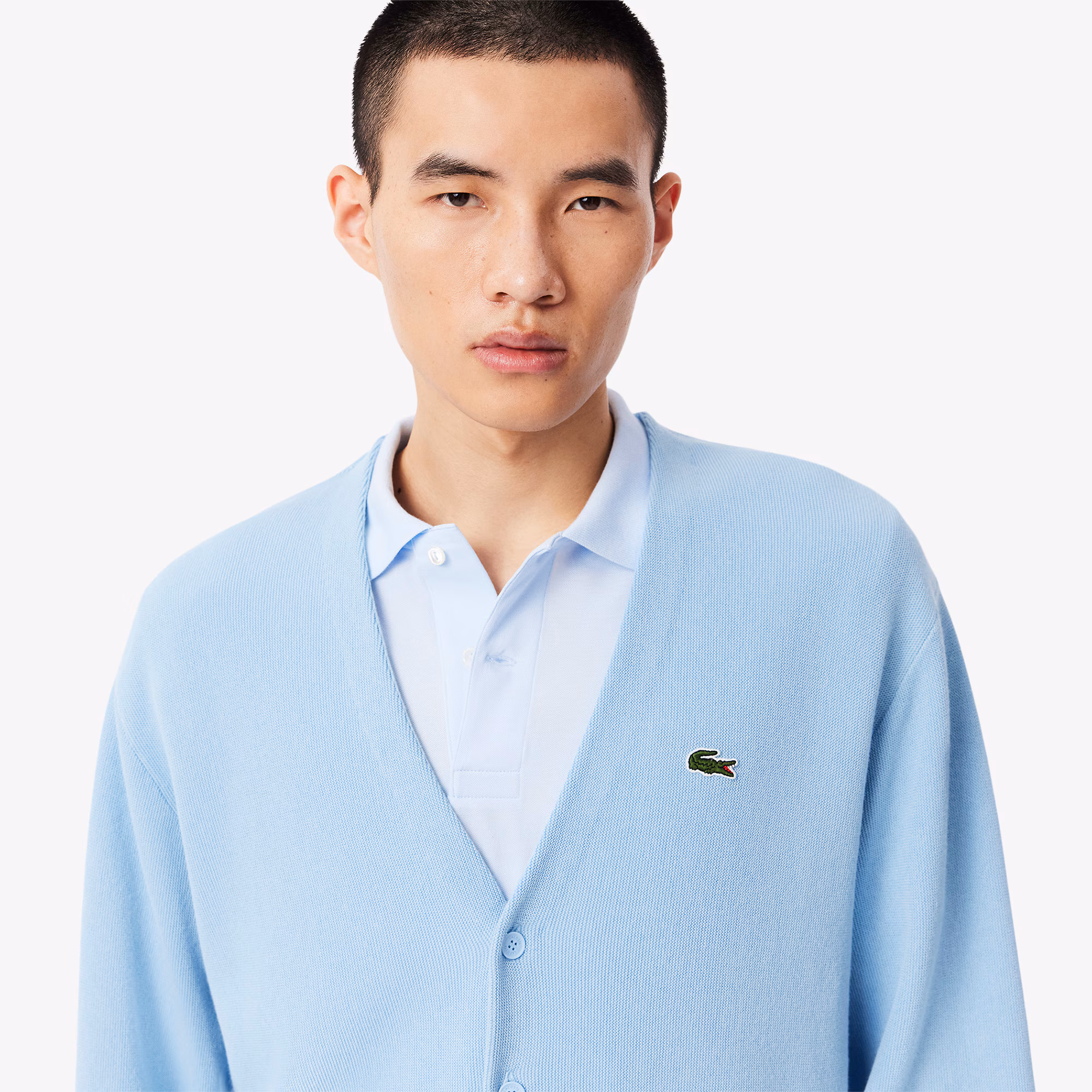 Men's Relaxed Fit Stripe Detail Cotton Cardigan