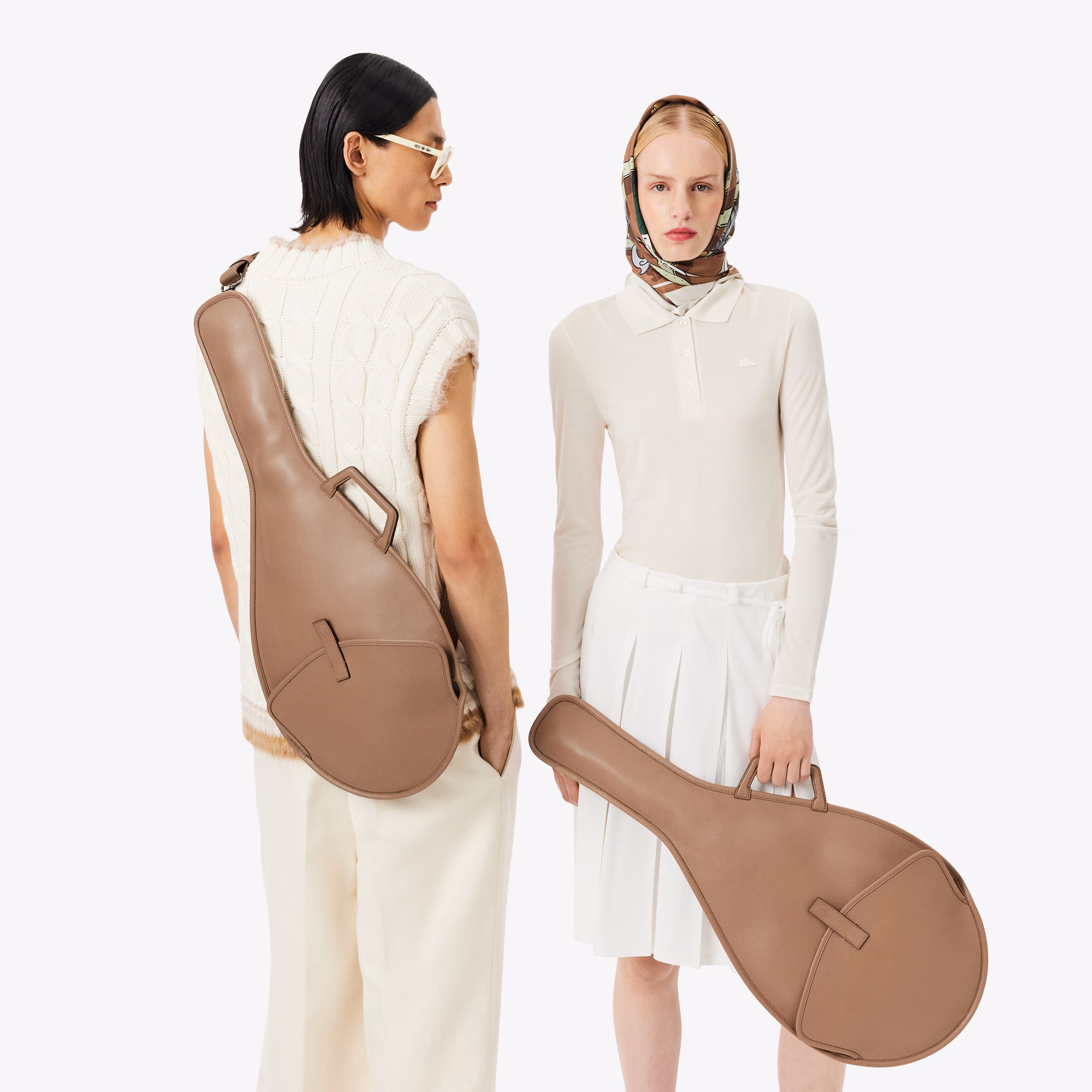 Runway Grain Leather Racket Bag