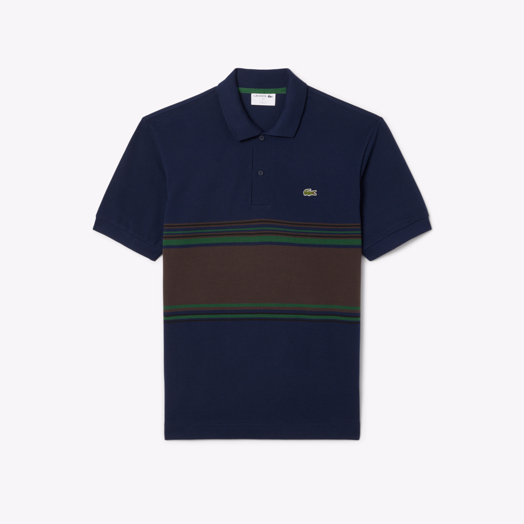 Men's Made In France Classic Fit Striped Polo