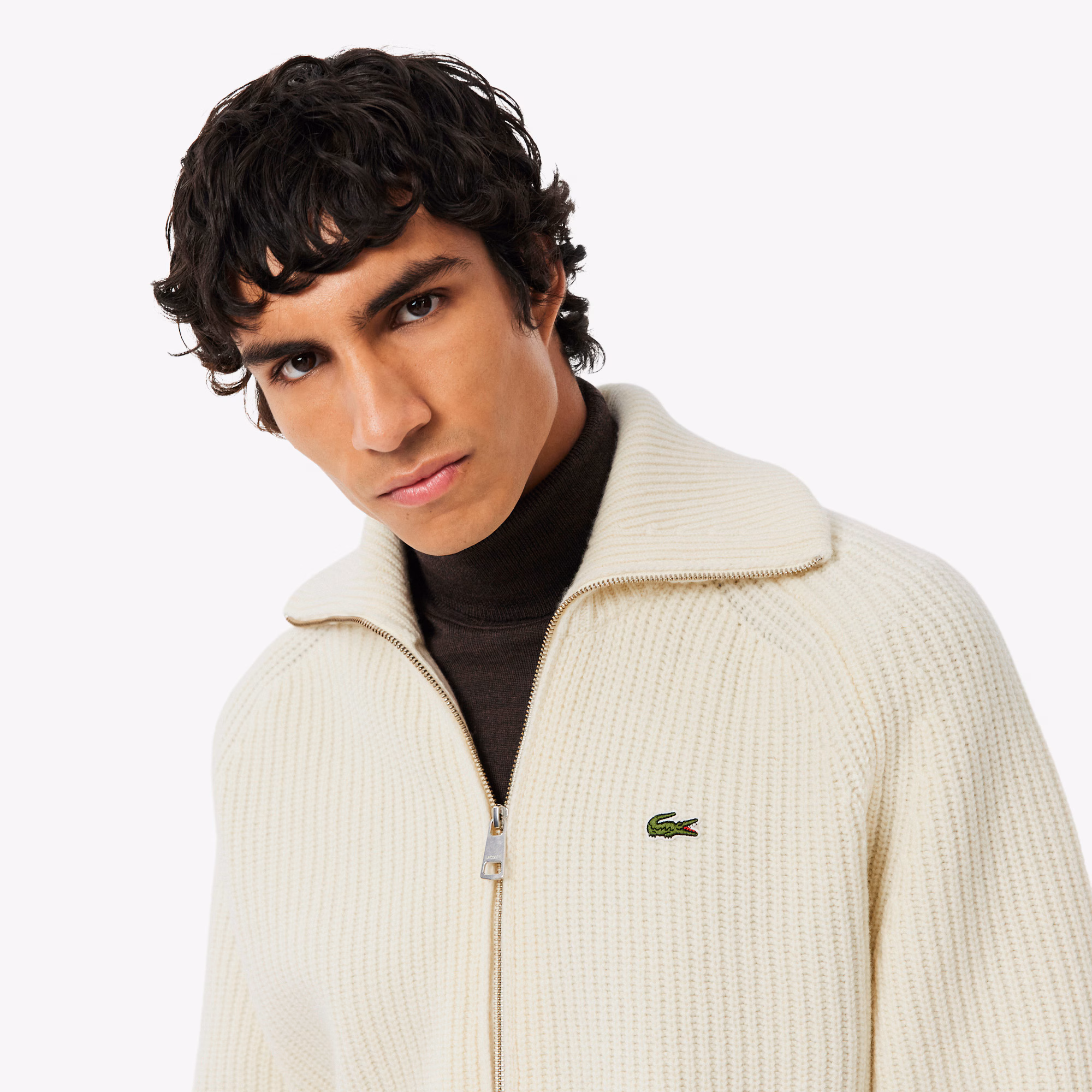 Men's Wool Zip-Up Sweater