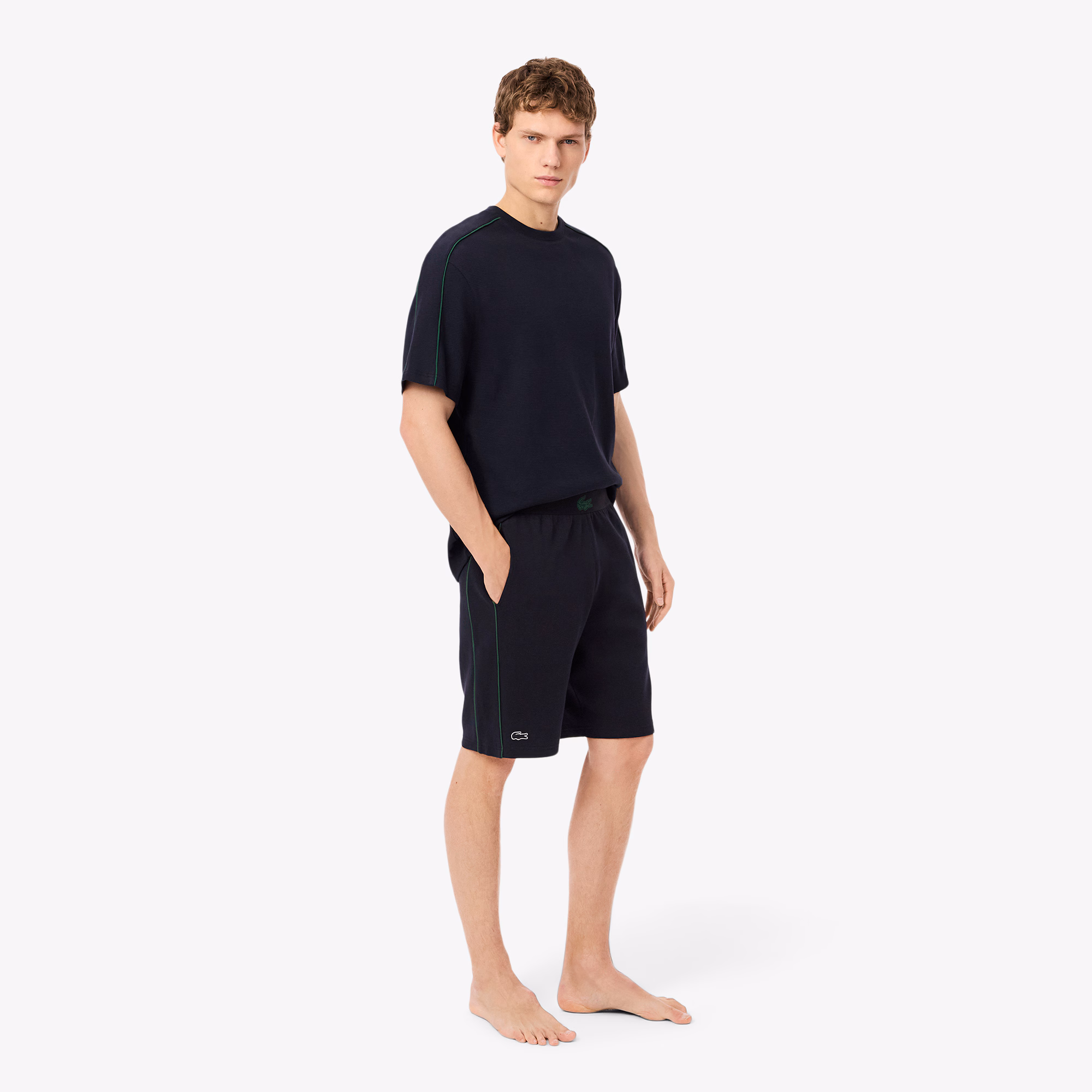Men's Textured Knit Lounge Shorts
