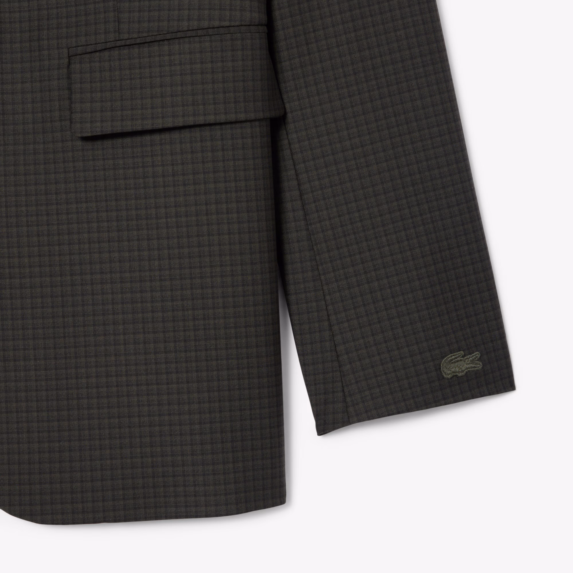 Women's Wool Blend Checked Blazer